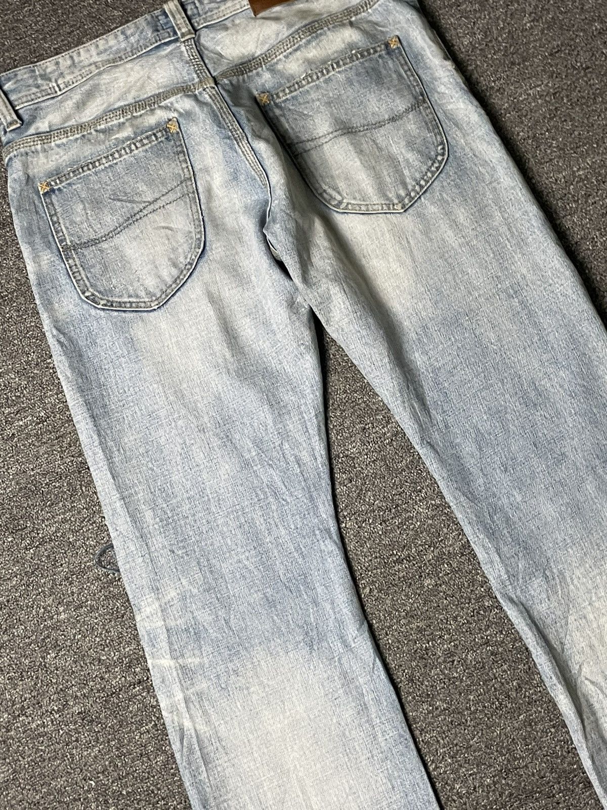 Japanese Brand × Vintage Vintage BANKROBBER Straight Cut Ripped Jeans (91) Size US 33 - 15 Thumbnail