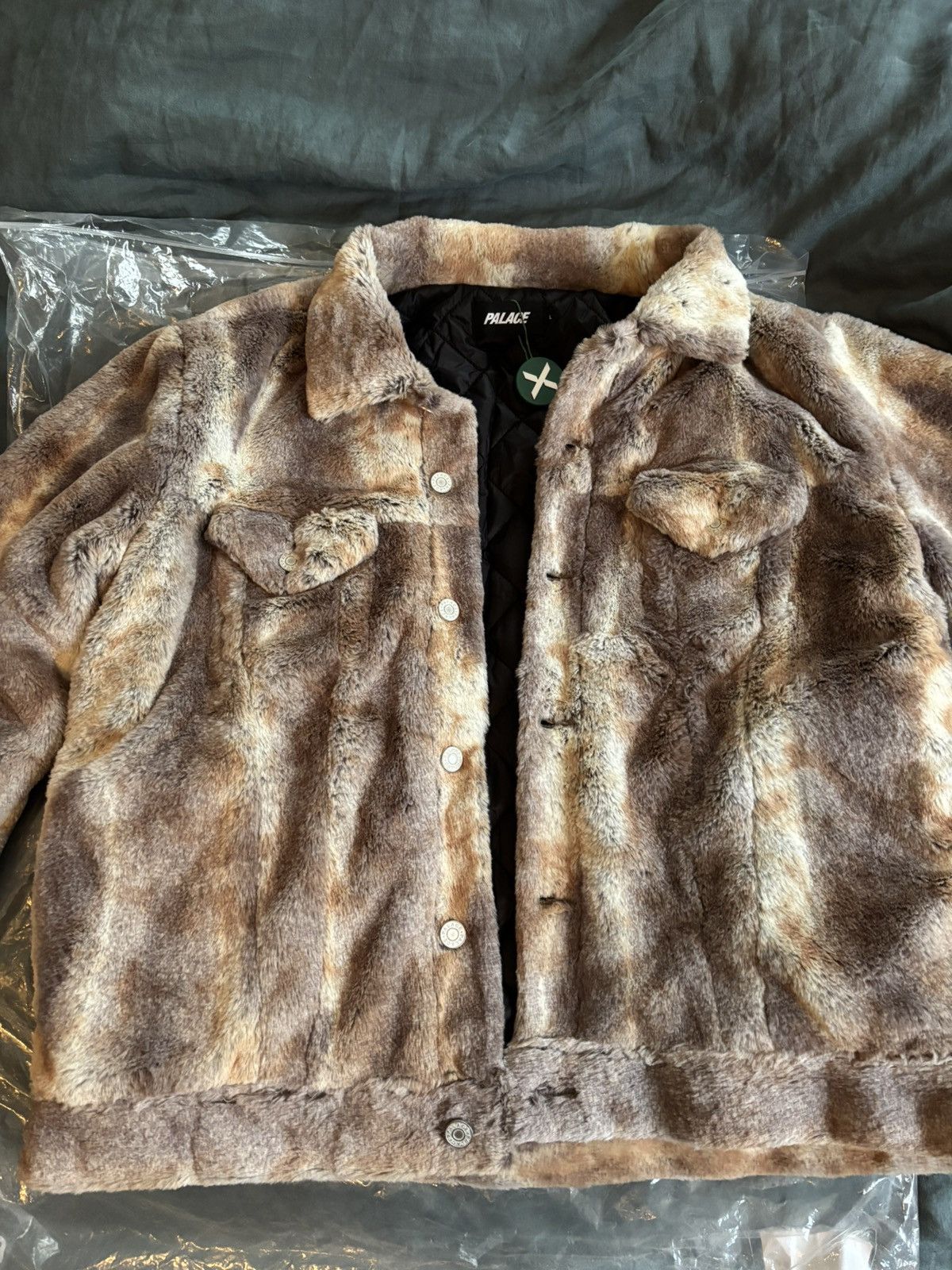 Palace Faux Fur Trucker Jacket