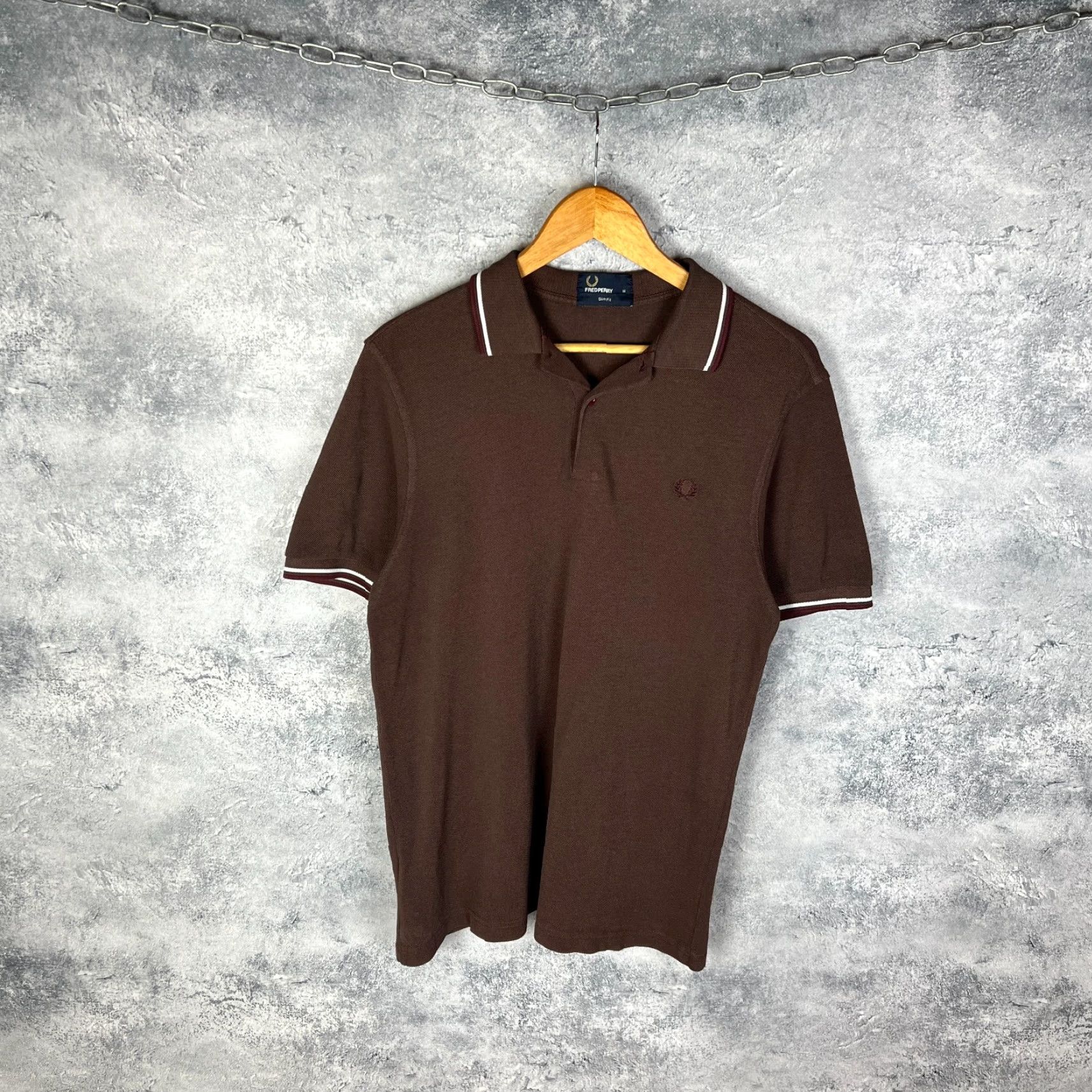 Fred Perry Fred Perry Polo Shirt Men Brown Cotton Short Sleeve M Size US M / EU 48-50 / 2 - 2 Thumbnail