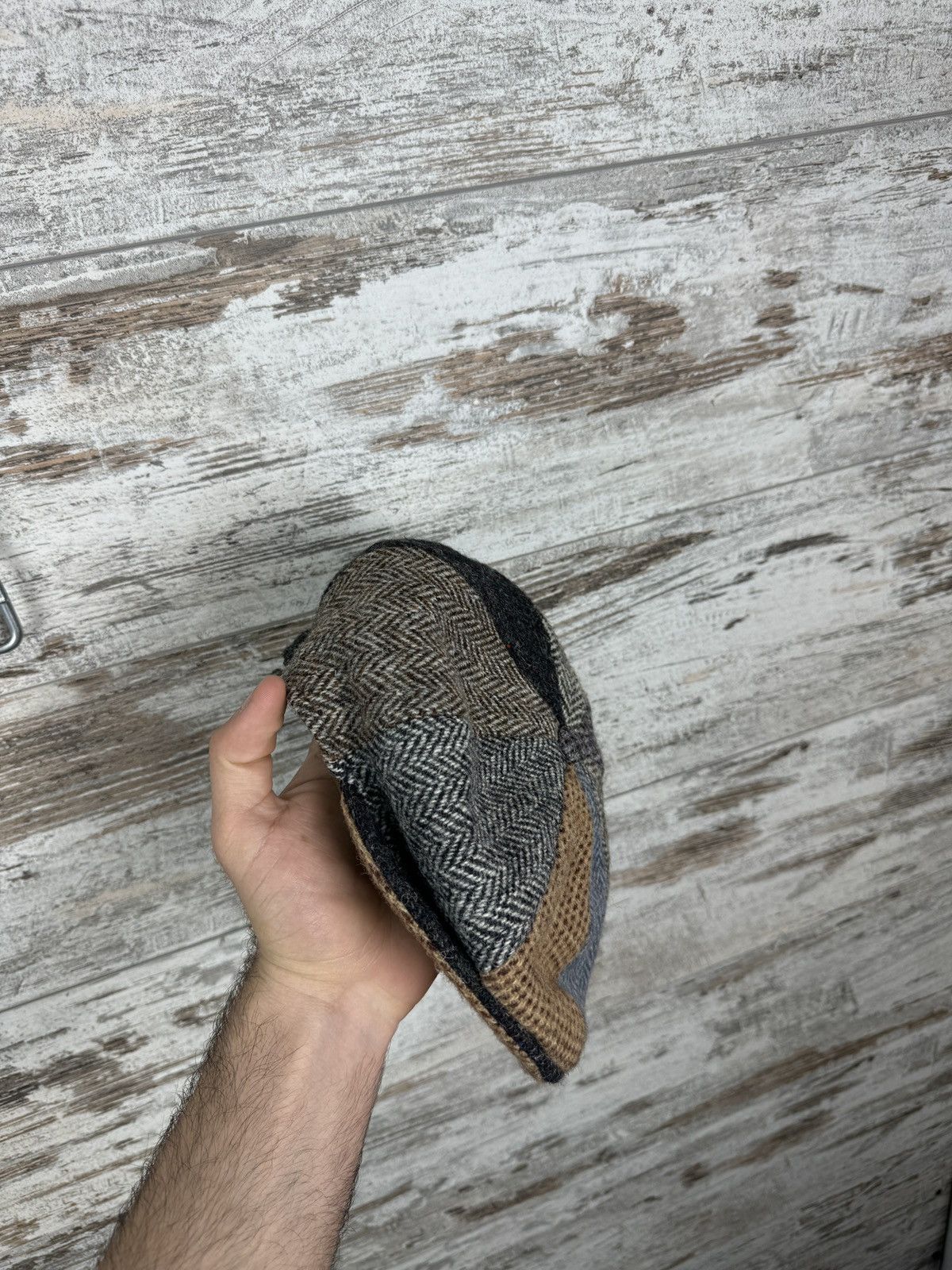 Harris Tweed Mens Harris Tweed cap brown luxury newsboy fiat Size ONE SIZE - 2 Thumbnail