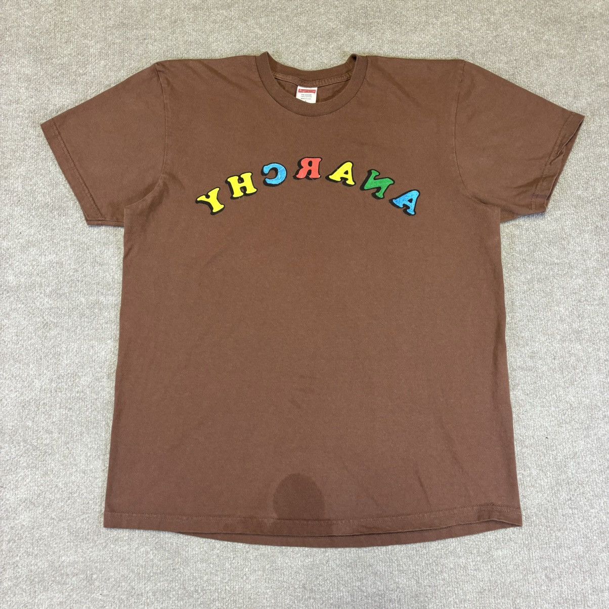 Supreme Supreme Jamie Reid Anarchy Tee SS21 (Brown) Size US L / EU 52-54 / 3 - 2 Thumbnail