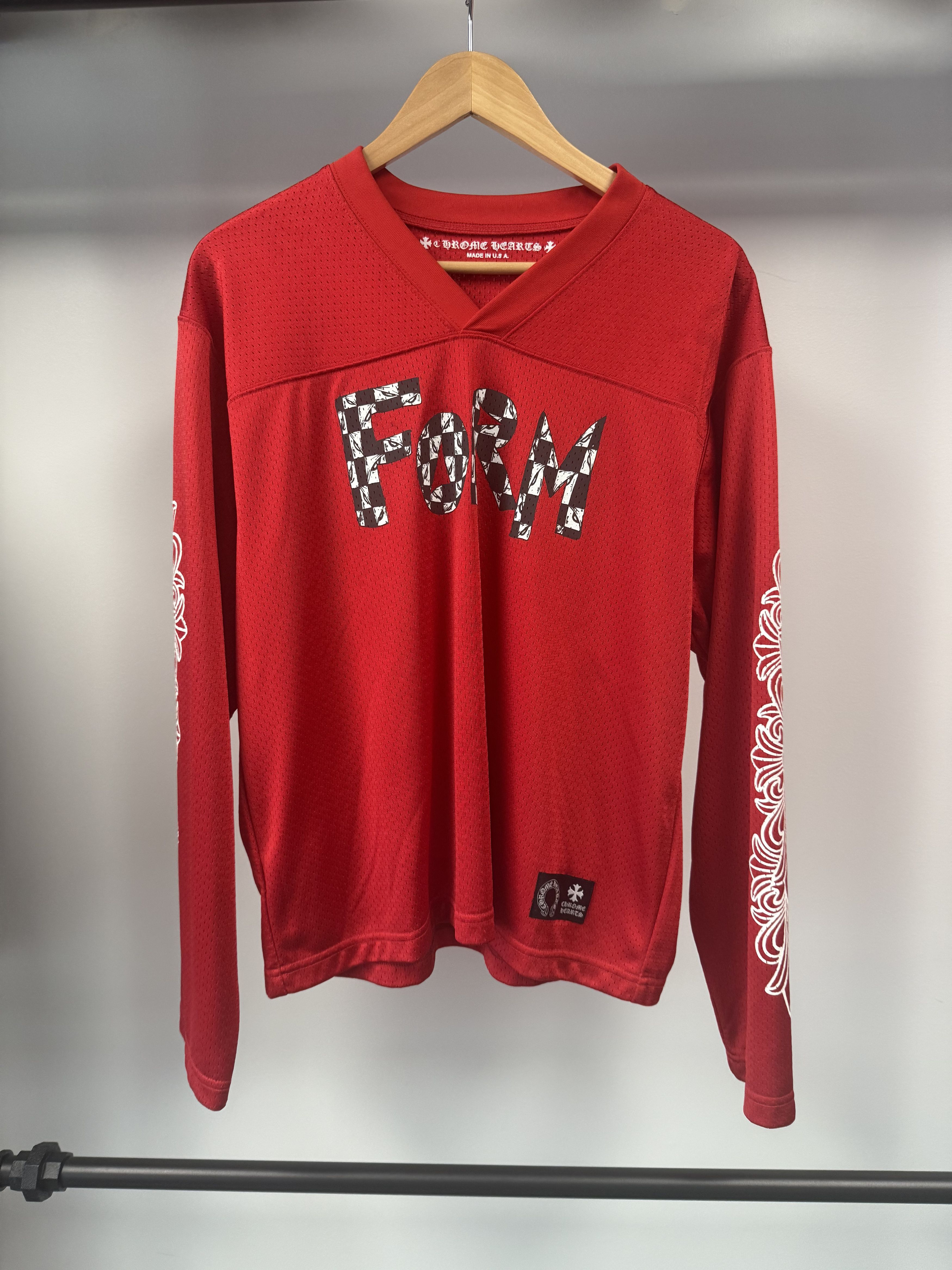 Chrome Hearts Chrome Hearts x Matty Boy "Form" Mesh LS Jersey Red - XS Size US XS / EU 42 / 0 - 2 Thumbnail