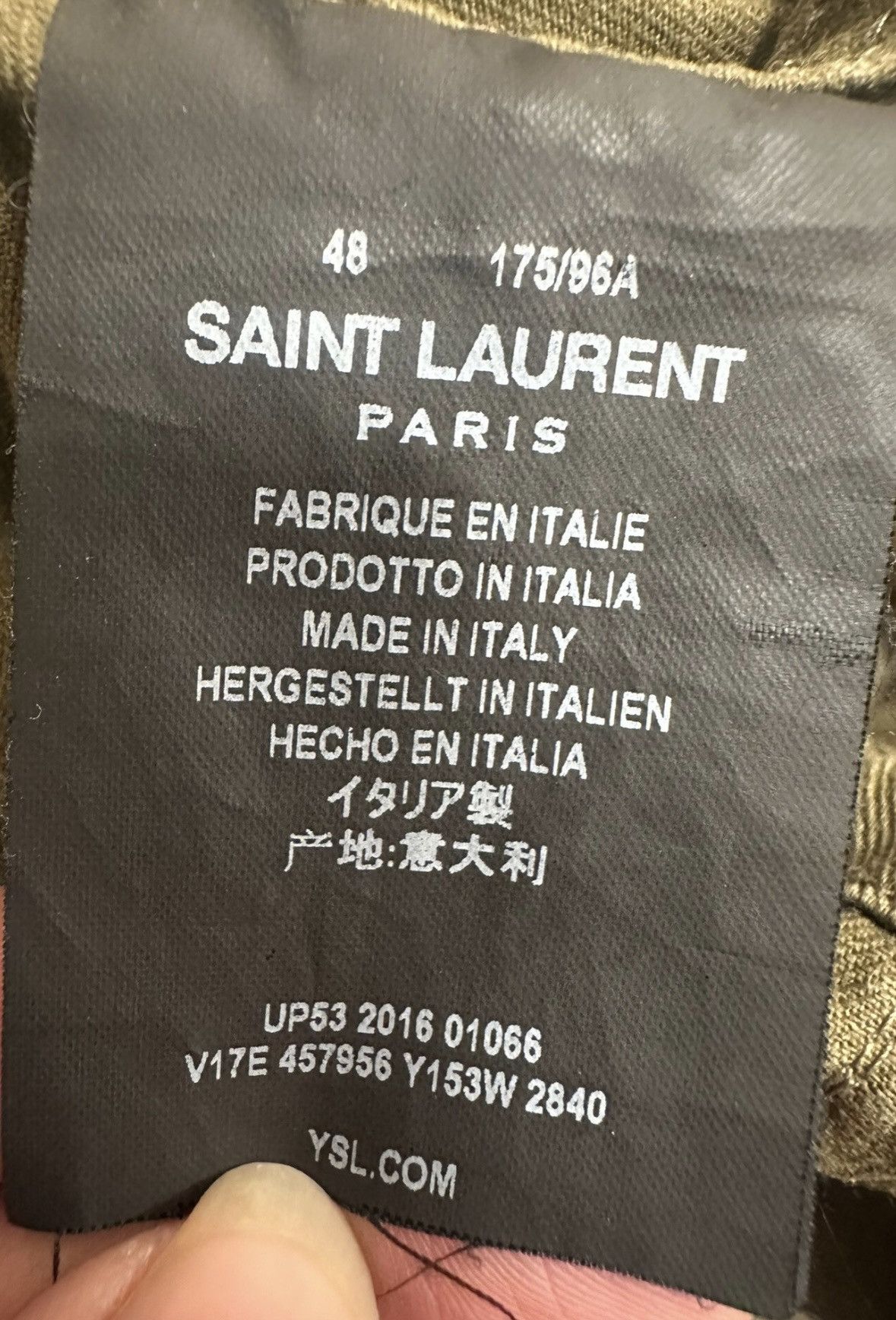 Saint Laurent Paris Saint Laurent SLP 2017SS Shark Utility Jacket – Army Green Size US M / EU 48-50 / 2 - 5 Thumbnail