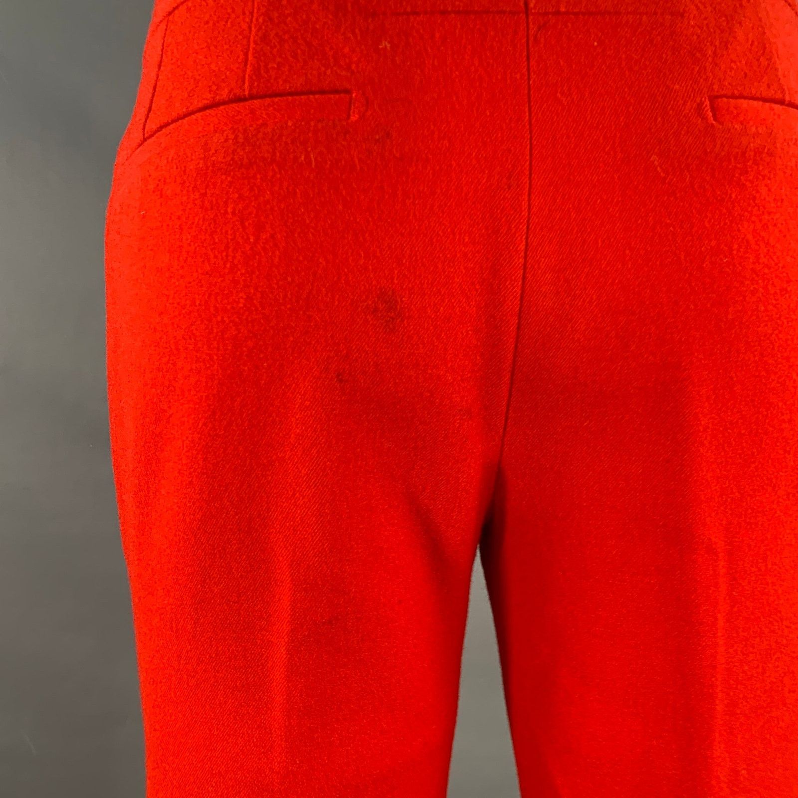 Givenchy GIVENCHY FW12 Size S Red Twill Wool Cotton Notch Lapel Suit Size 38R - 5 Thumbnail