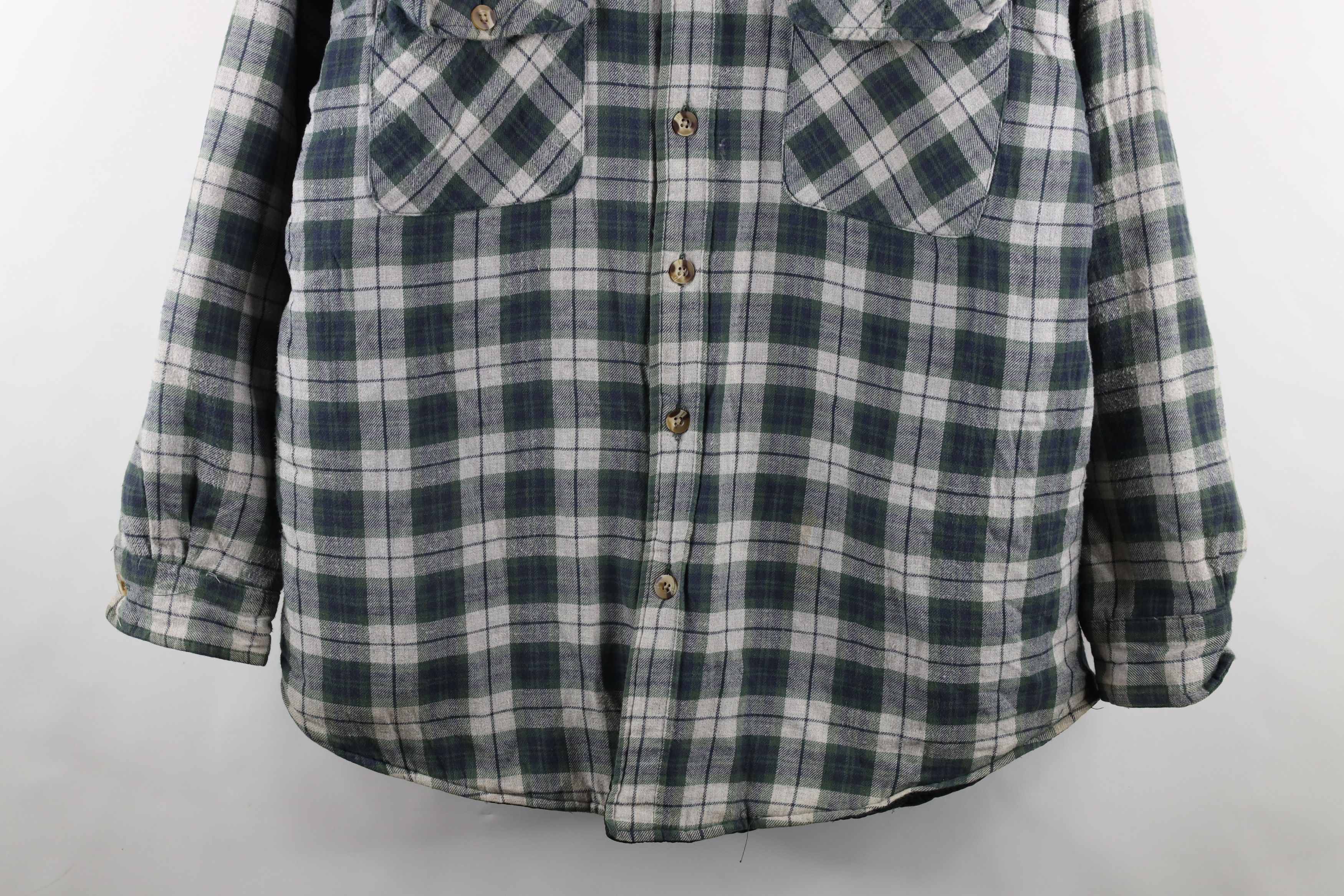 Vintage Vintage 90s Streetwear Flannel Shirt Jacket Jac Shirt Size US L / EU 52-54 / 3 - 3 Thumbnail