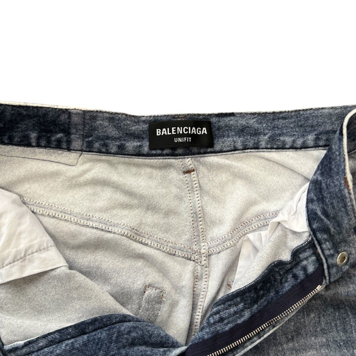 Balenciaga BALENCIAGA 21 Winter Trompe-l'oeil Velours Denim Pants Size US 29 - 6 Thumbnail