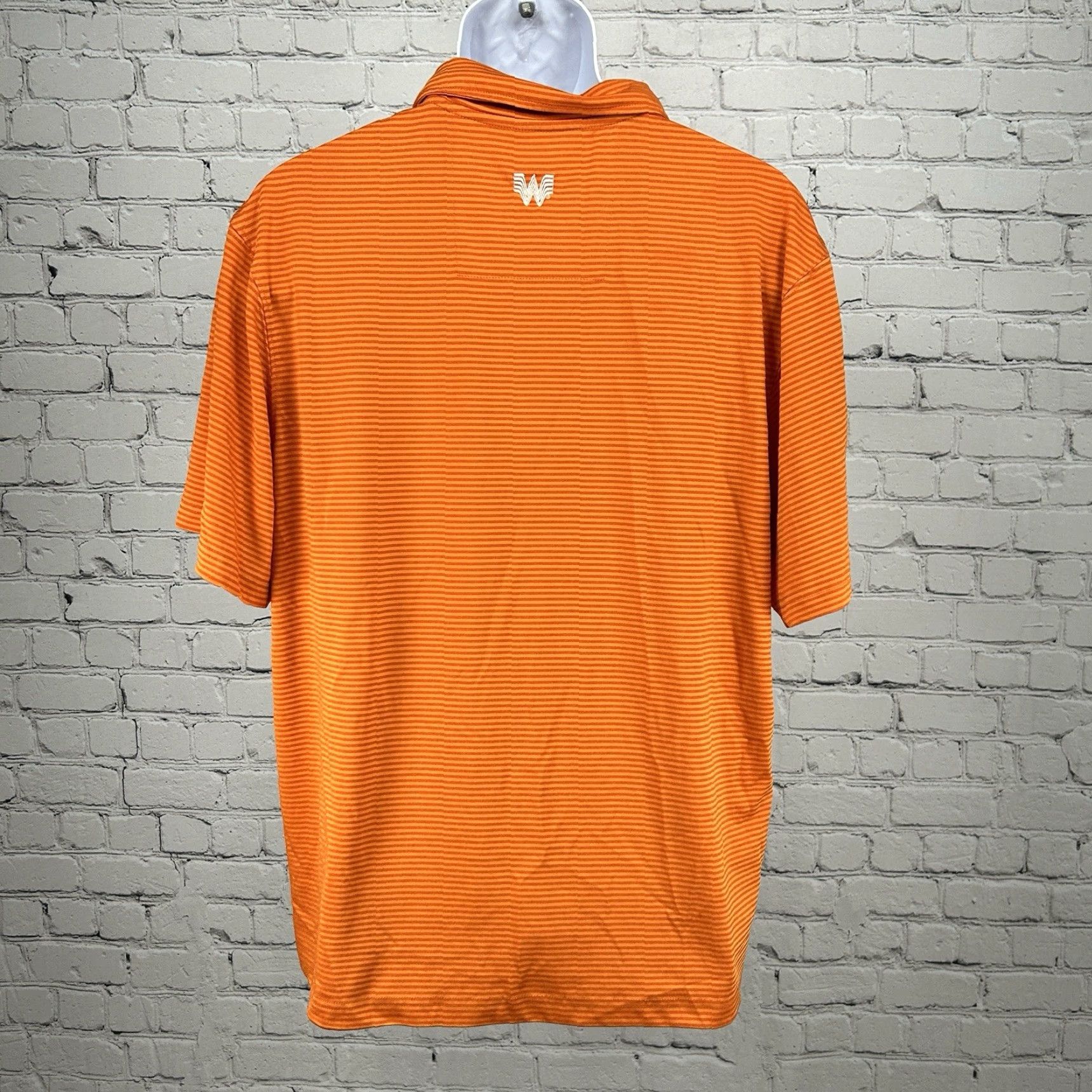 Vintage Whataburger Orange Striped Short Sleeve Quarter Button Polo Mens Size L Size US L / EU 52-54 / 3 - 2 Thumbnail