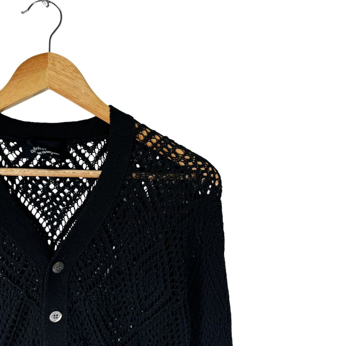 Comme des Garcons ❄️CDG TRICOT FISHNET SS1988 CROPPED JACKET Size S / US 4 / IT 40 - 3 Thumbnail