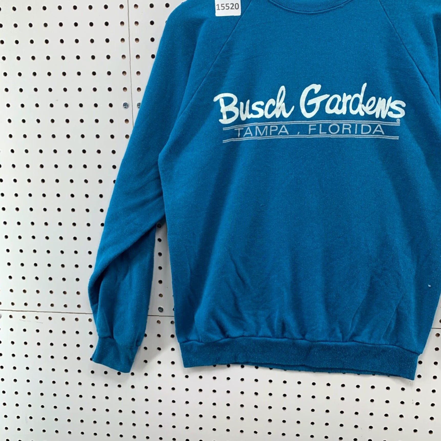 TEE JAYS Vintage 80s Busch Gardens Sweatshirt Crew Neck Adult Medium Raglan Blue Pullover Unisex 80s Graphic 20x26 Size US M / EU 48-50 / 2 - 3 Thumbnail