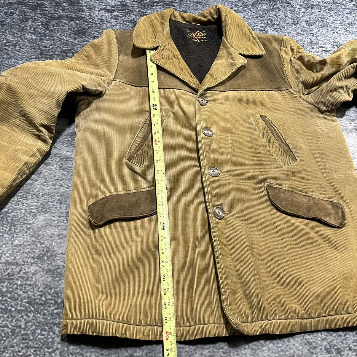 Schott VINTAGE PERFECTO SCHOTT CORDUROY HUTNING JACKET 70s 80s Size US XL / EU 56 / 4 - 16 Thumbnail