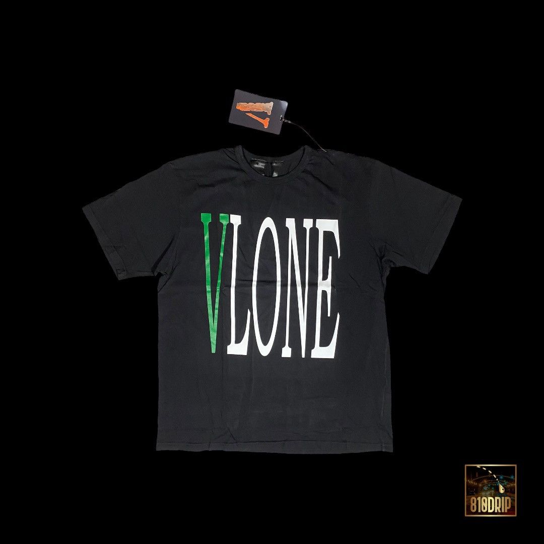 image of Vlone Green Staple Tee Black (S), Men's (Size Small)