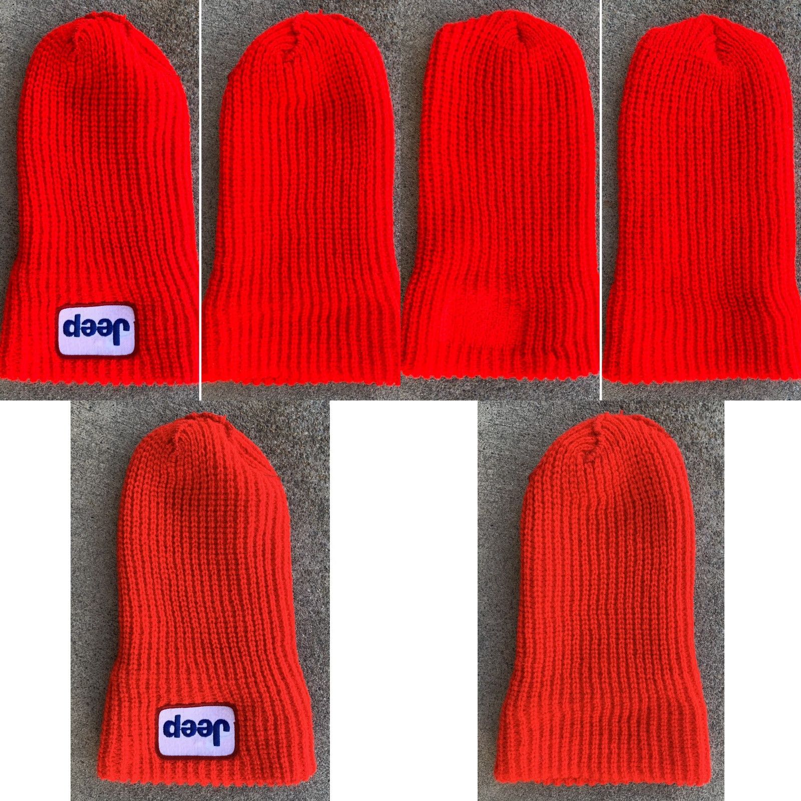 Jeep VINTAGE Jeep Beanie Hat Acrylic Knit Red Unisex Adults Adult Size Knit Winter Winter Casual Cars Transportation 1980s Mens Womens Boys Girls Beanie Size ONE SIZE - 8 Thumbnail