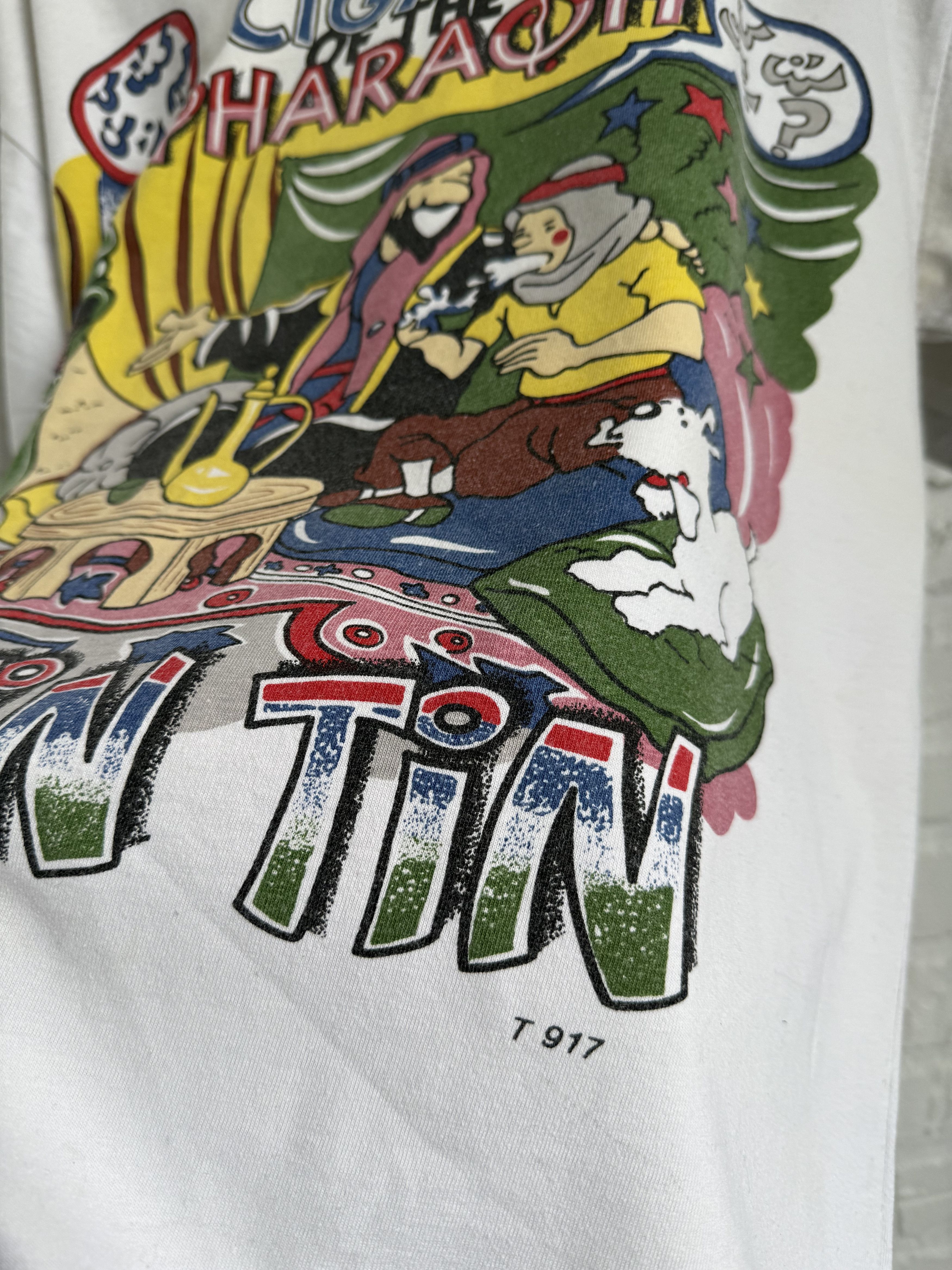 Cartoon Network Vintage 80s of Tintin Cigars of the Pharaoh t-shirt Size US L / EU 52-54 / 3 - 3 Thumbnail
