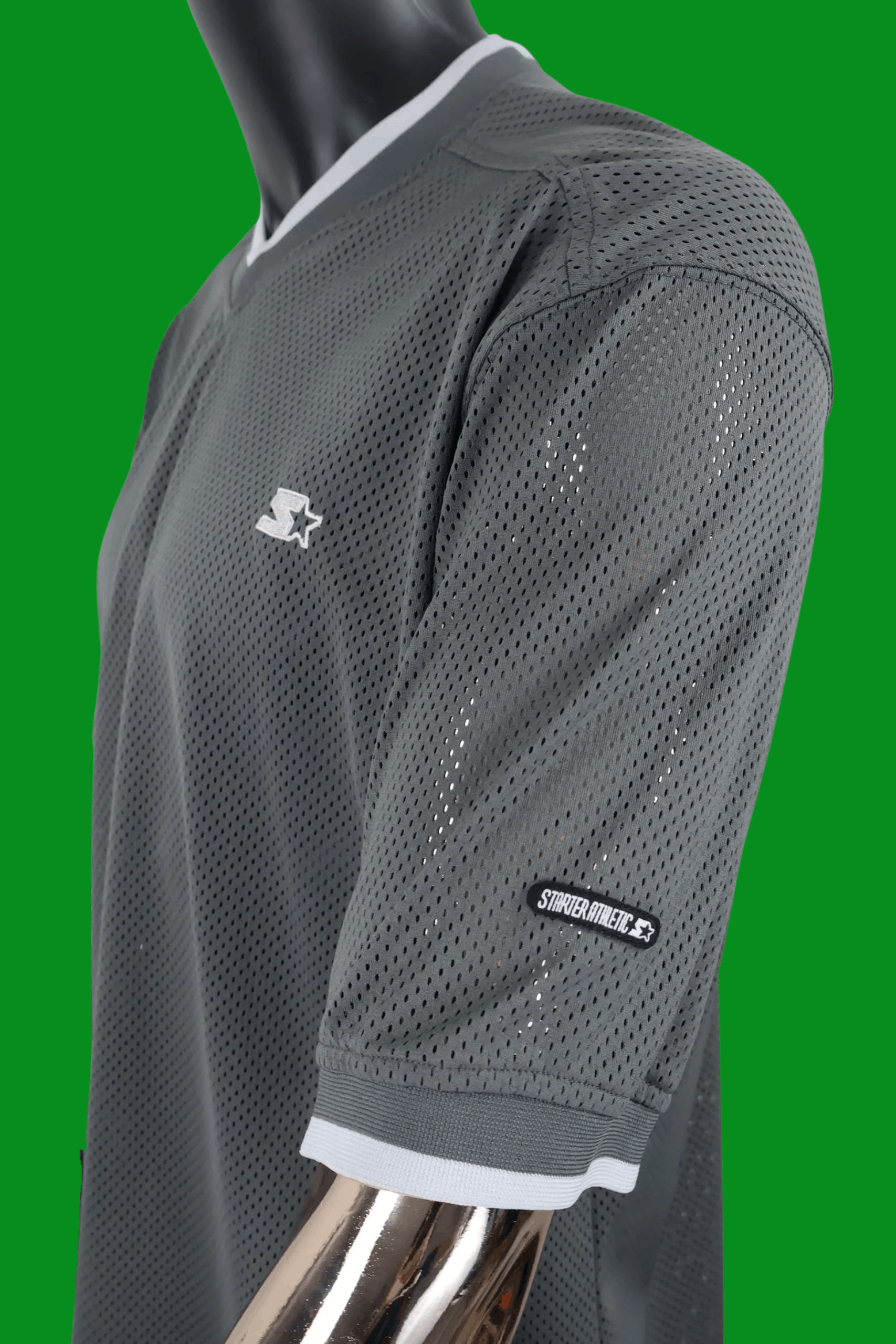 Starter VTG Starter Mesh Athletic Jersey Shirt Gray V-Neck Y2K Size US L / EU 52-54 / 3 - 2 Thumbnail