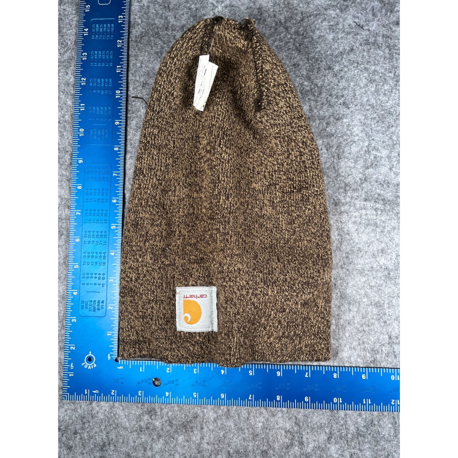 Carhartt VINTAGE Carhartt Beanie Toque Adult One Size Heather Brown Knit 100% Acrylic Workwear Size ONE SIZE - 6 Thumbnail