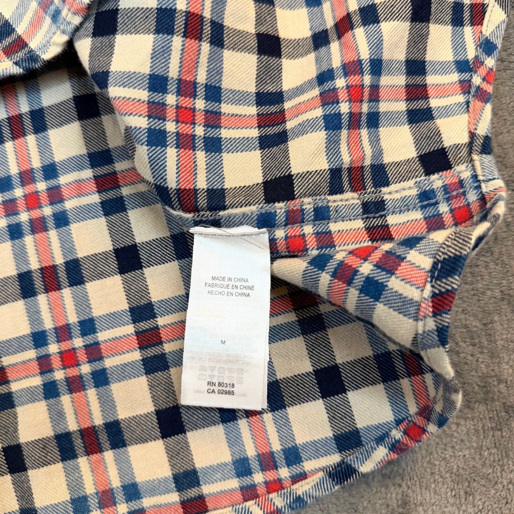 Lucky Brand Lucky Brand Shirt Plaid Western Snap Mens M Woven Cotton Multicolor Blue Red Cream Indigo NWT Casual Workwear Cowboy Bohemian Preppy 90s Size US M / EU 48-50 / 2 - 6 Thumbnail