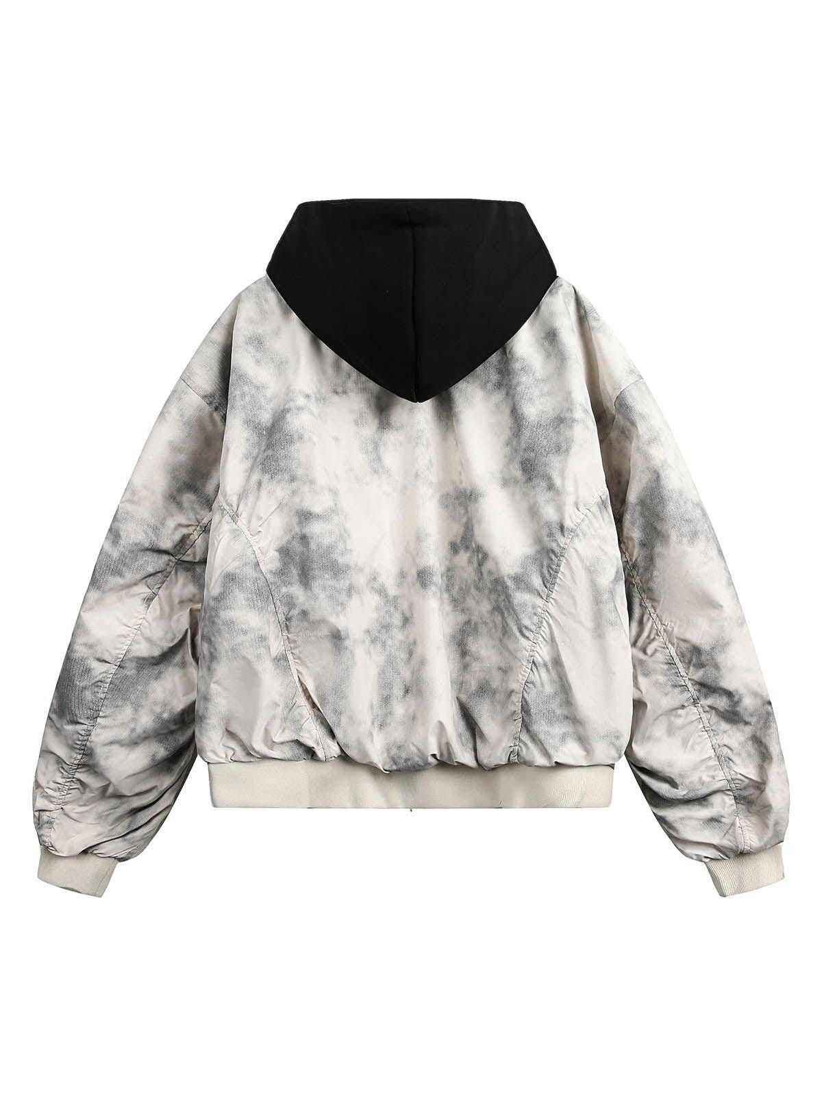 Other Patchwork Faux Two-Piece Gradient Hooded Bomber Jacket Size US L / EU 52-54 / 3 - 3 Thumbnail