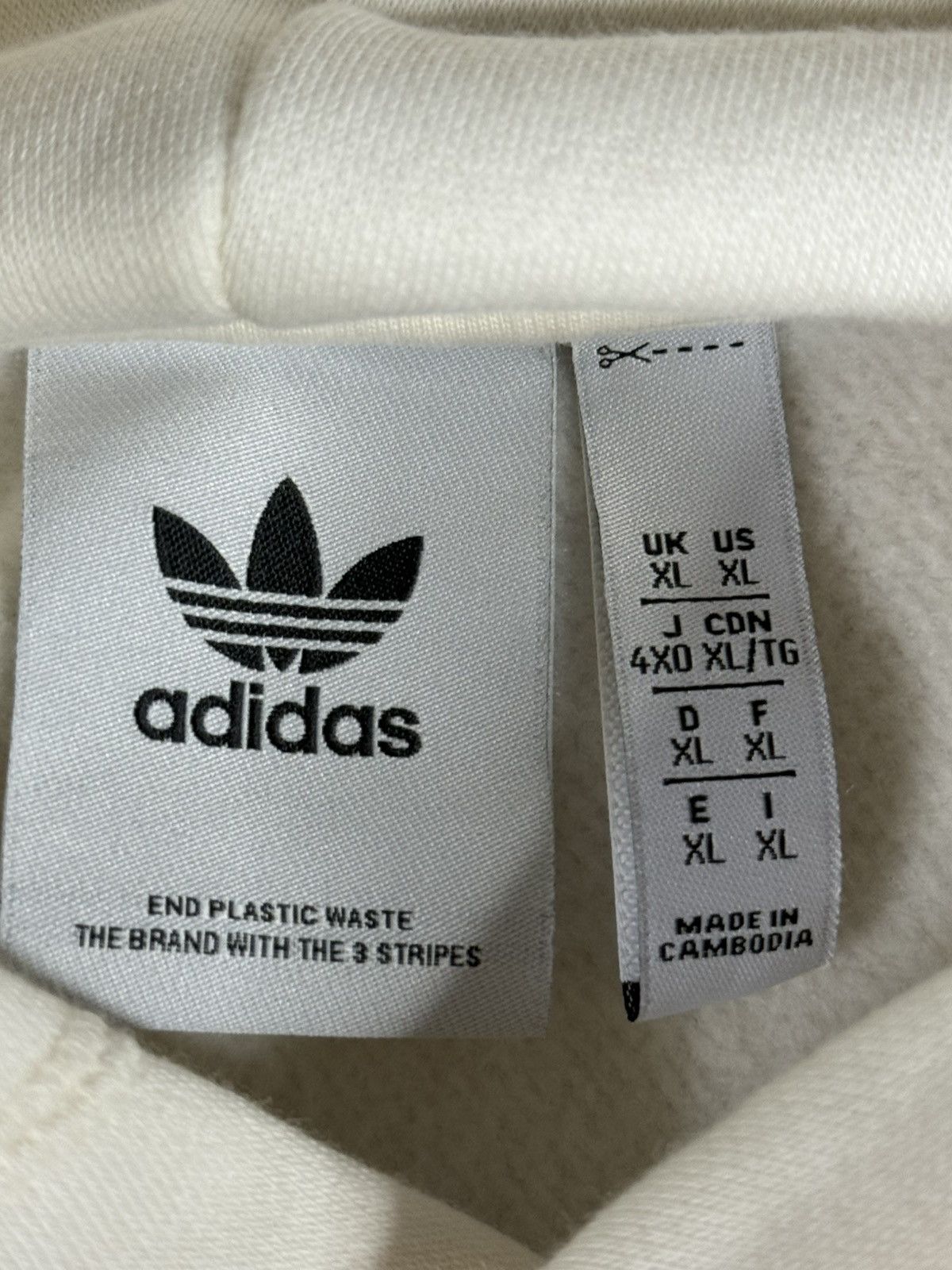 Adidas White Adidas Pullover Hoodie Size US XL / EU 56 / 4 - 6 Thumbnail
