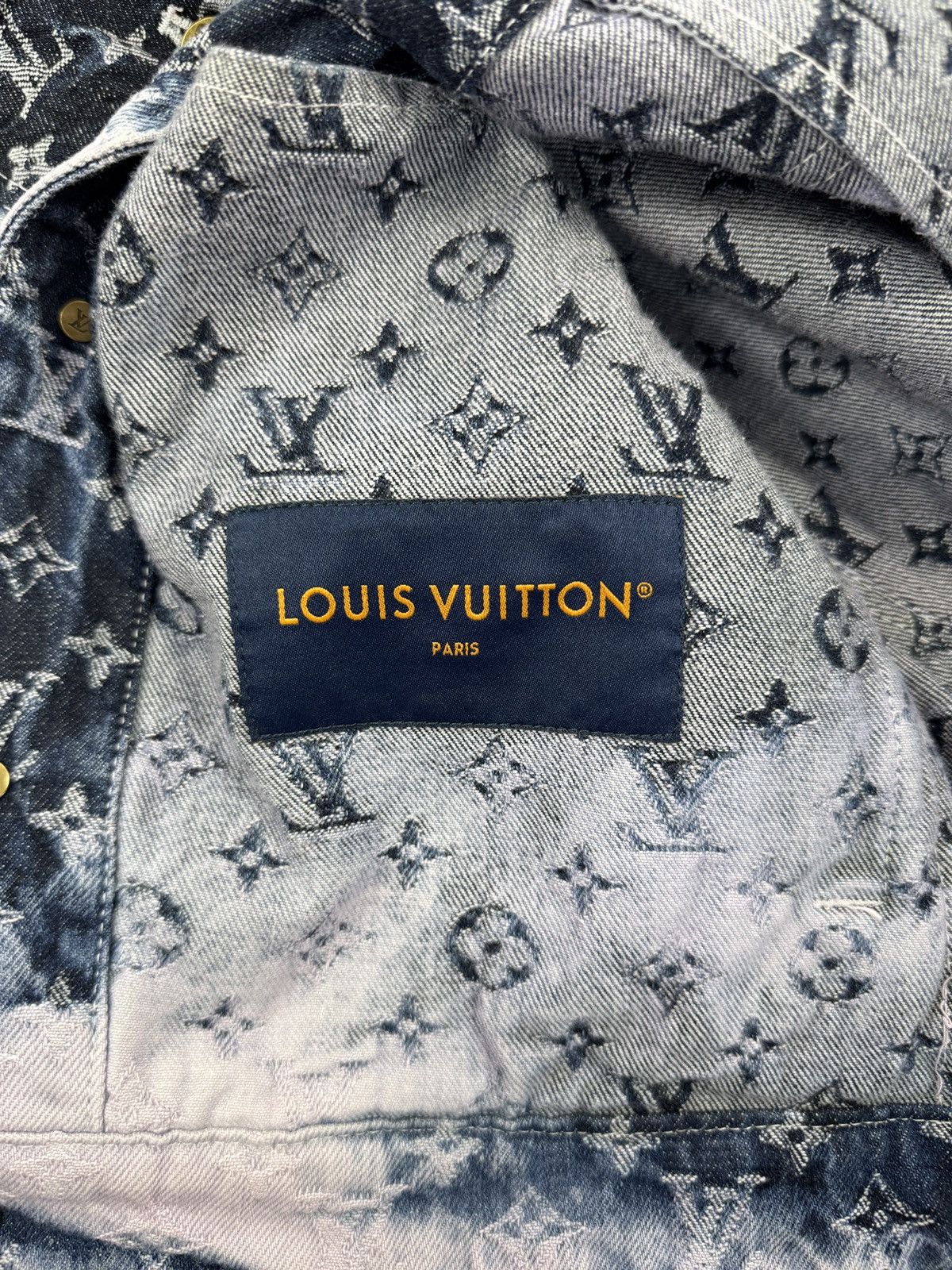 Louis Vuitton 2023 Lavender Fringed Monogram Boyhood Denim Jacket Size US M / EU 48-50 / 2 - 15 Thumbnail