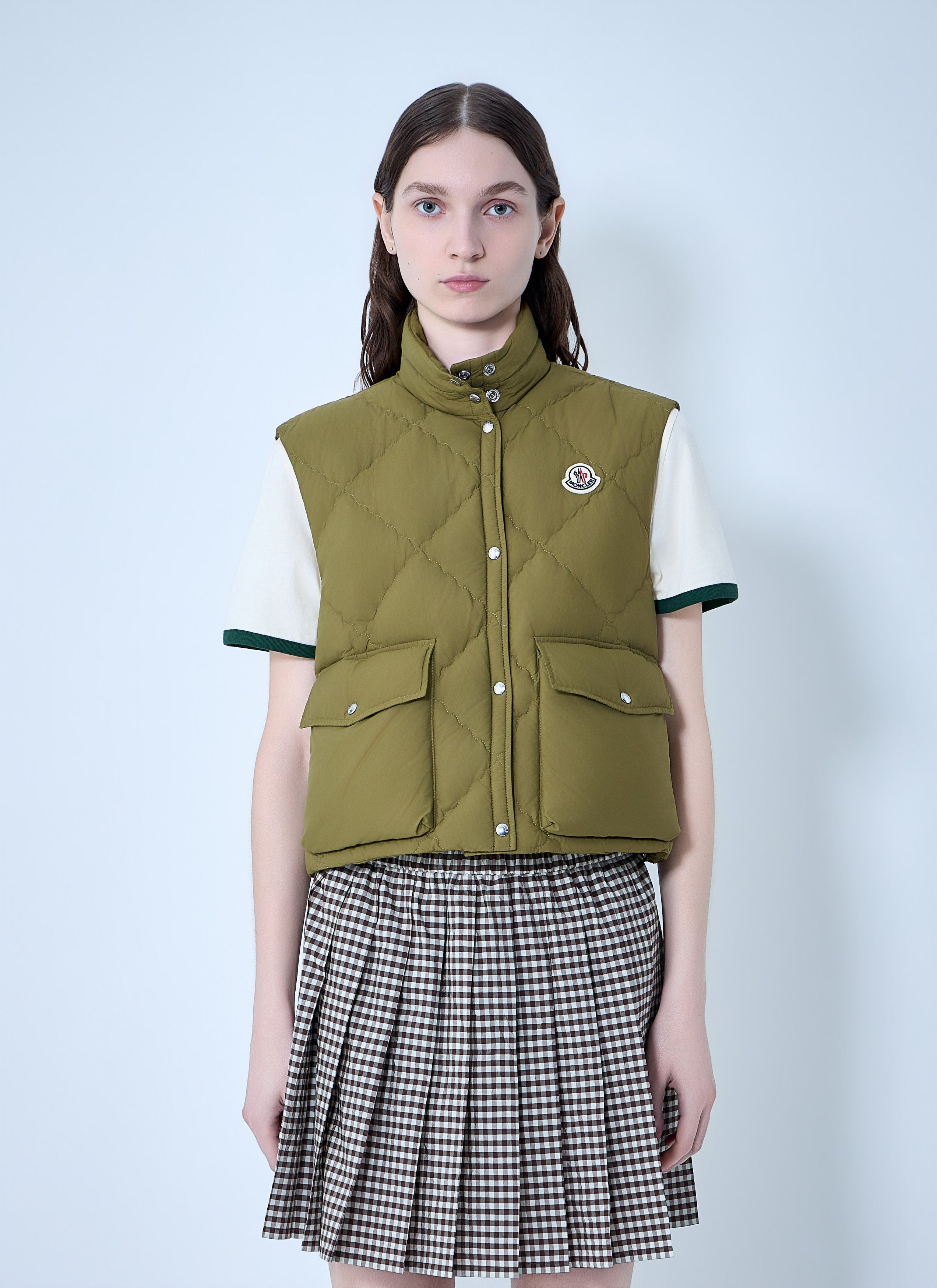 Moncler Biois Quilted Down Vest Size L / US 10 / IT 46 - 1 Thumbnail