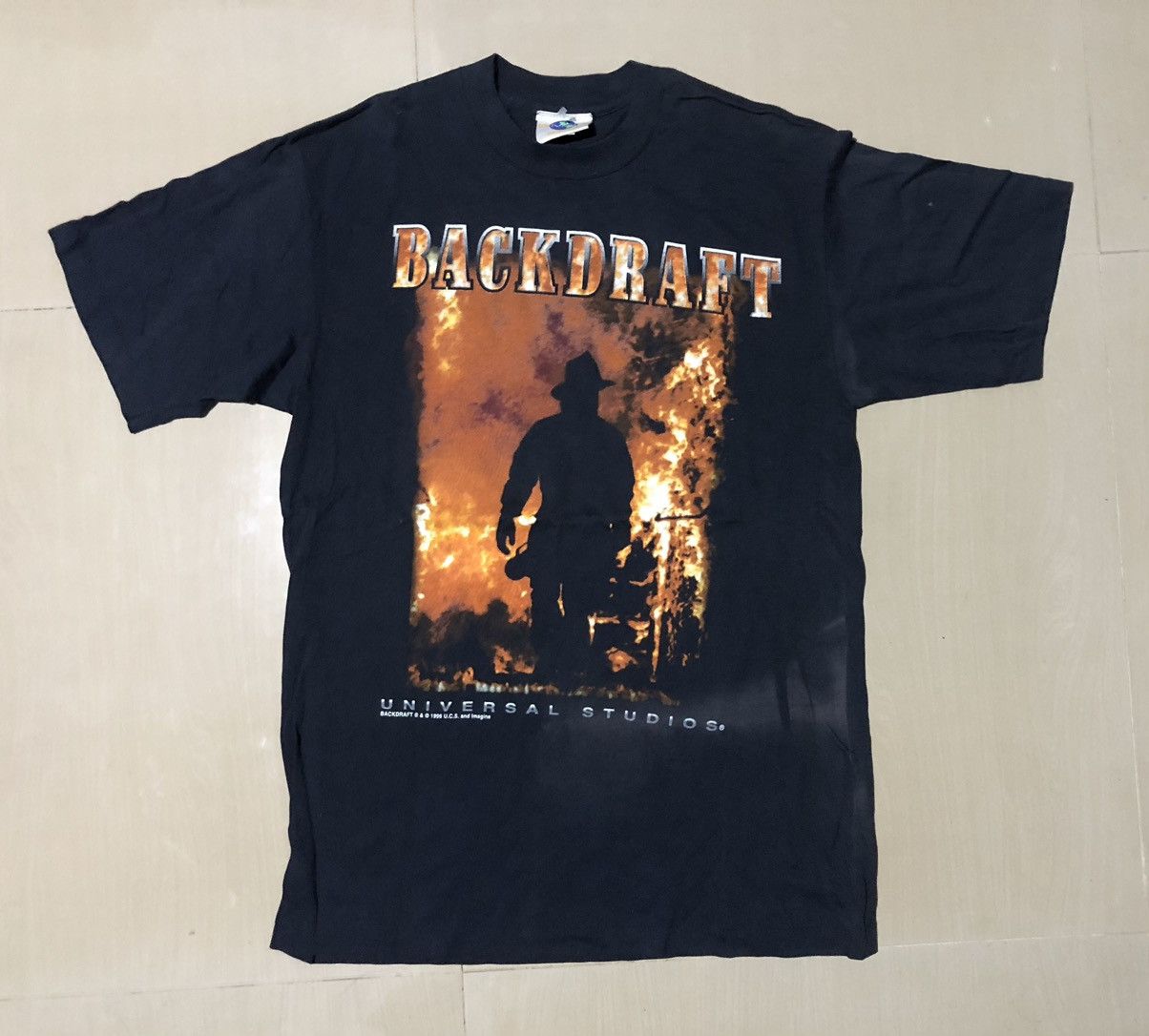 vintage backdraft movie by universal studios tshirt