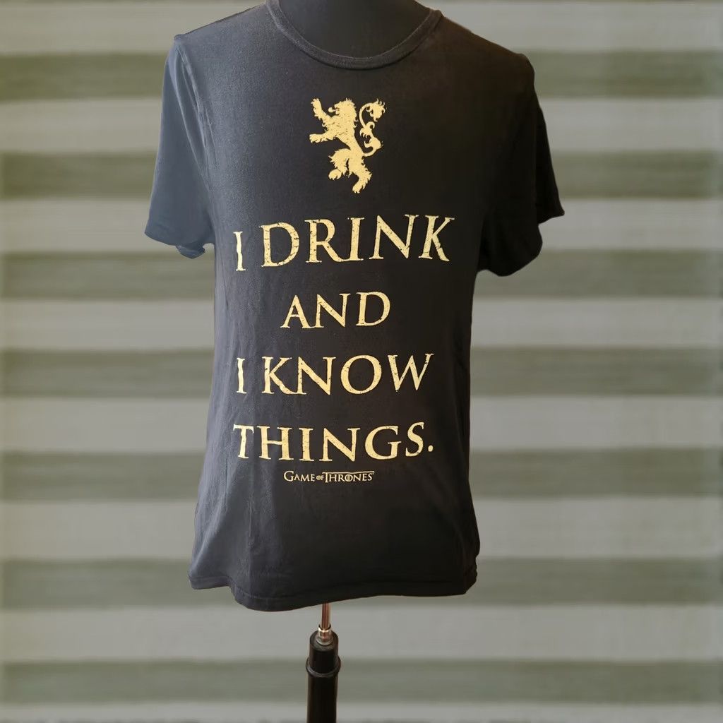 Vintage Game of Thrones T-Shirt Size Large Black Men's Graphic Short Sleeve Size US L / EU 52-54 / 3 - 1 Thumbnail
