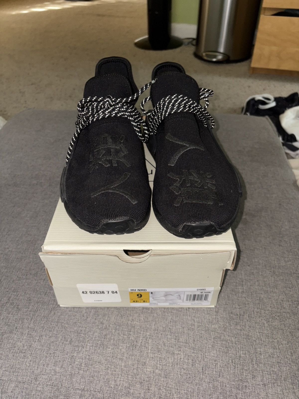 Adidas adidas NMD Hu Pharrell triple black Size US 9 / EU 42 - 1 Thumbnail