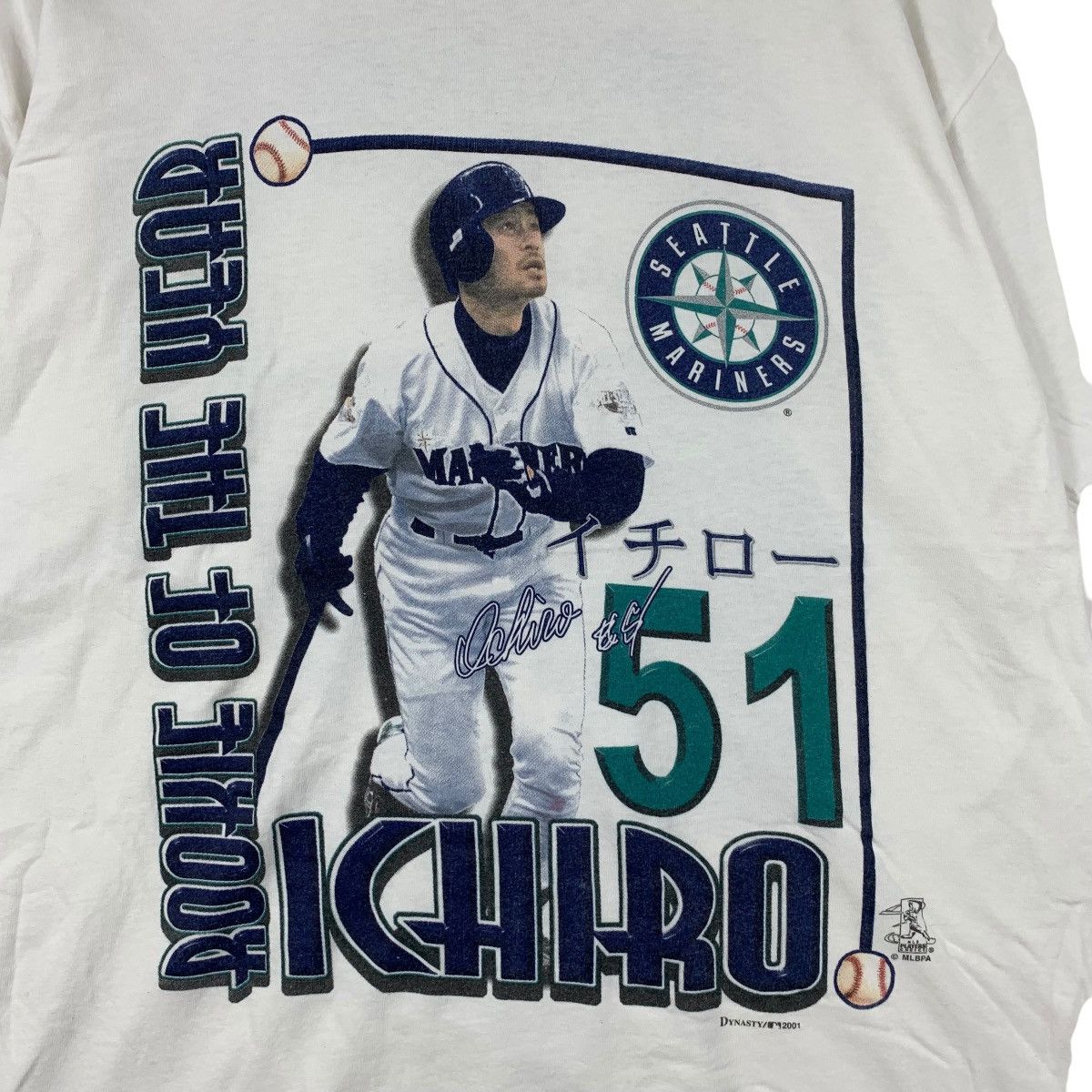MLB Vintage 2001 MLB MARINERS SEATTLE Ichiro Suzuki Tee Shirt Size US L / EU 52-54 / 3 - 4 Thumbnail