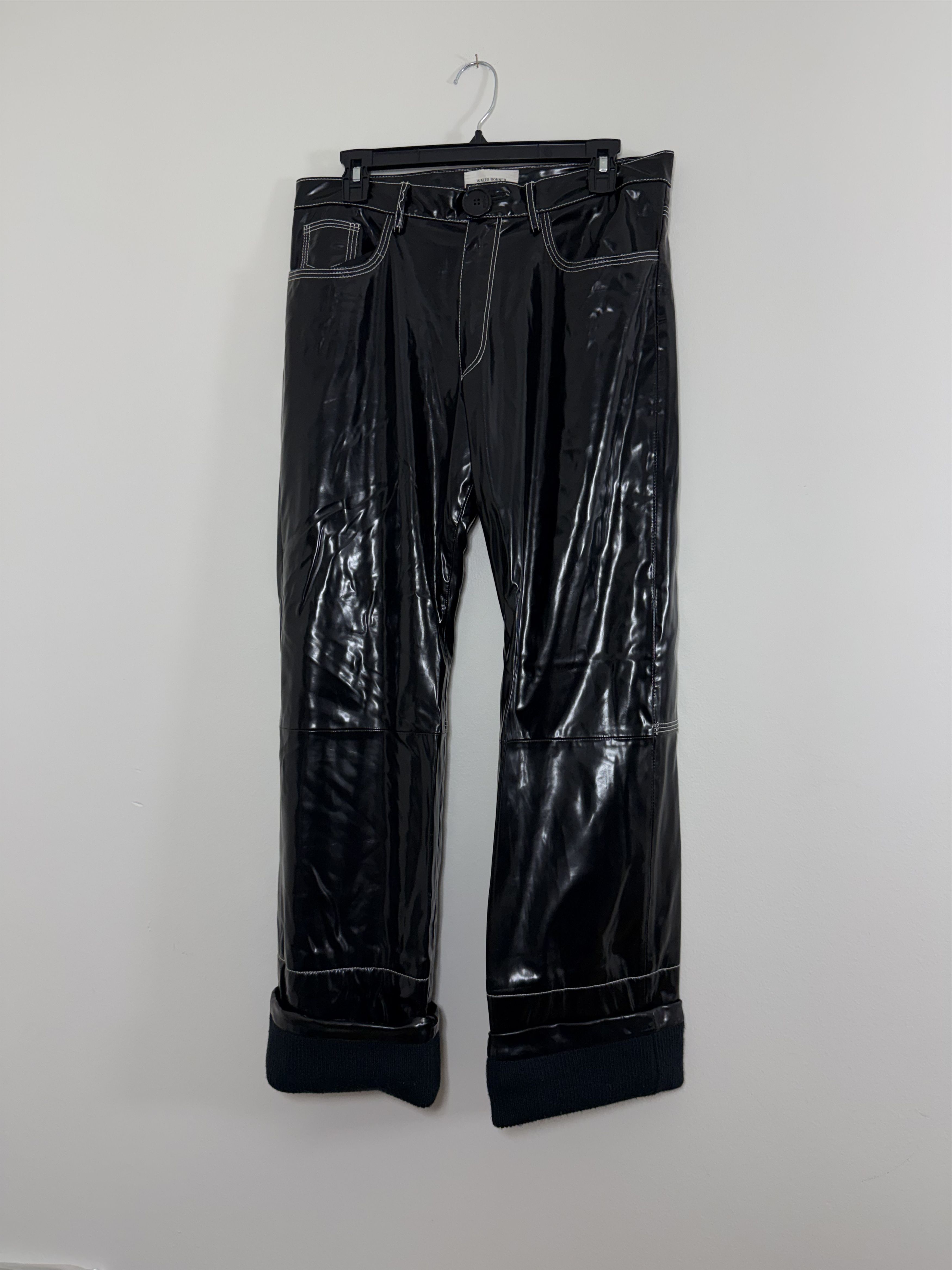 Wales Bonner FW18 Rubberized Turnup Trousers Size US 30 / EU 46 - 1 Thumbnail