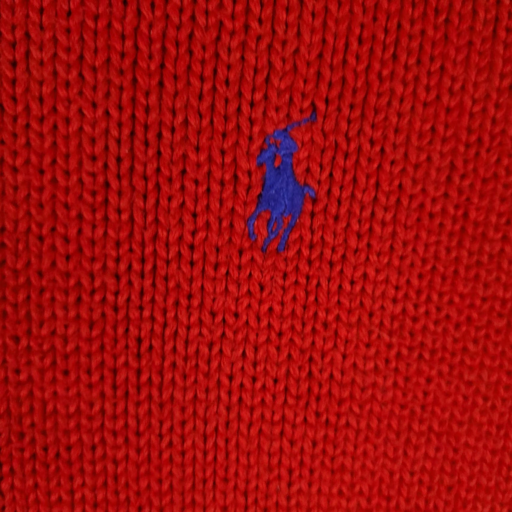 Ralph Lauren VINTAGE Ralph Lauren Men’s Pullover Sweater XL Red Cotton Crew Neck Casual Knit Size US XL / EU 56 / 4 - 3 Thumbnail