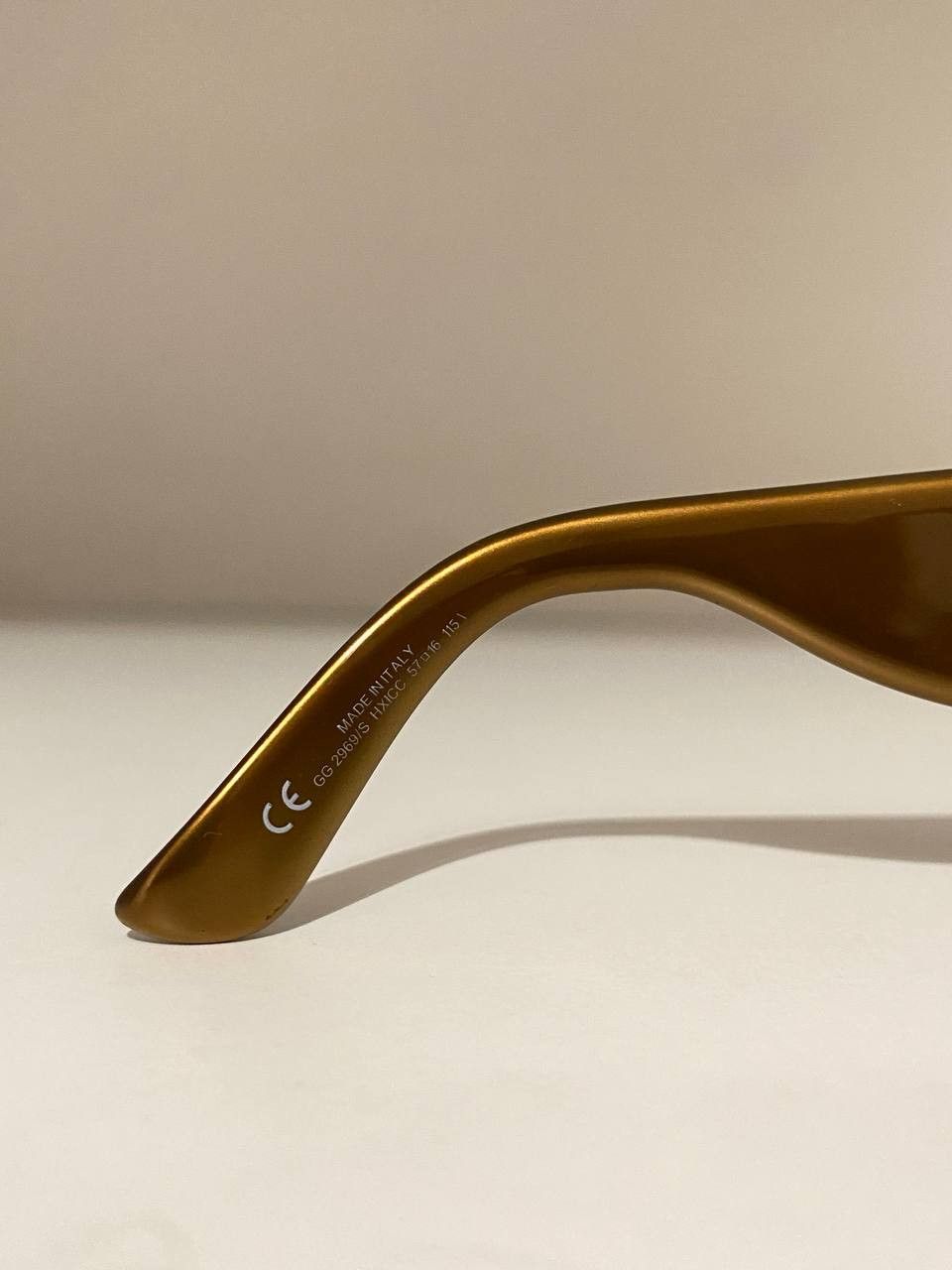 Gucci Gucci Horsebit GG Logo Bamboo Oversized Sunglasses Vintage Size ONE SIZE - 12 Thumbnail