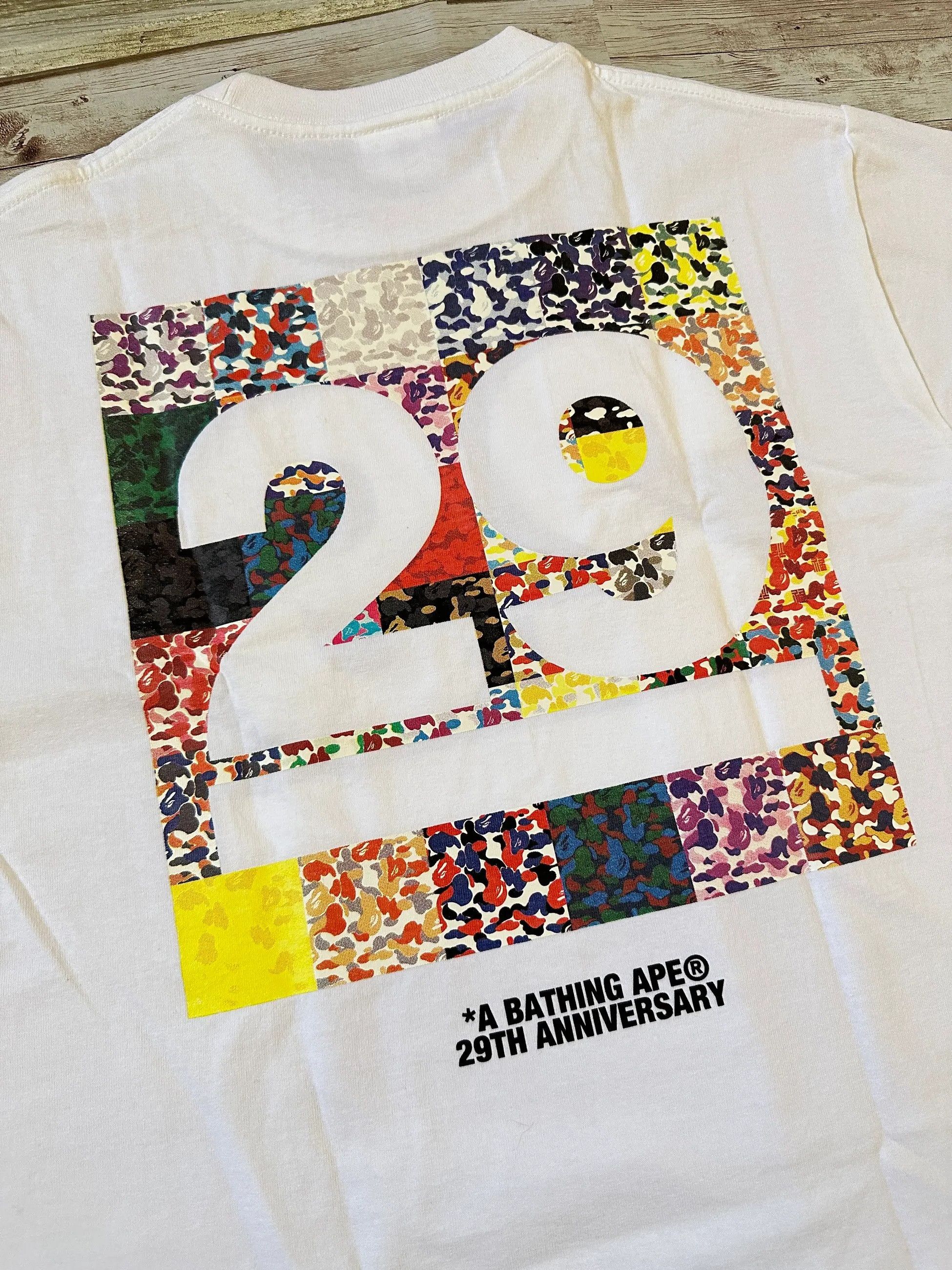 image of Bape 29Th Anniversary Tee in White, Men's (Size Medium)