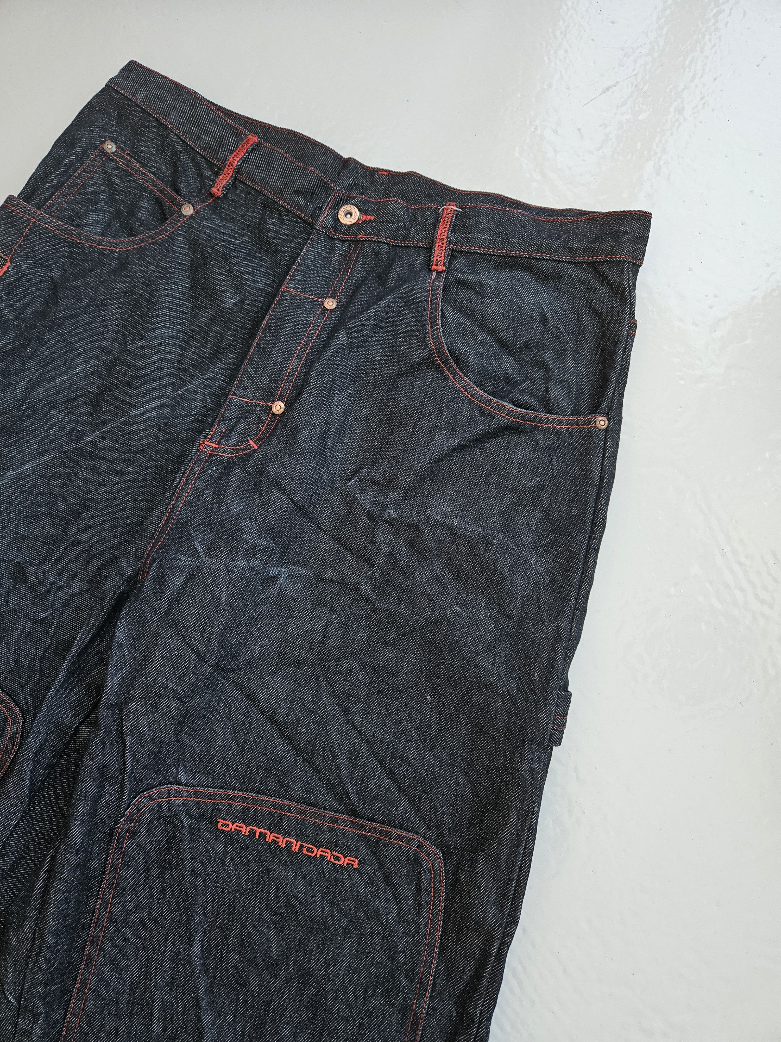 Damani Dada Damani Dada baggy carpenter double knee raw denim Size US 36 / EU 52 - 7 Thumbnail