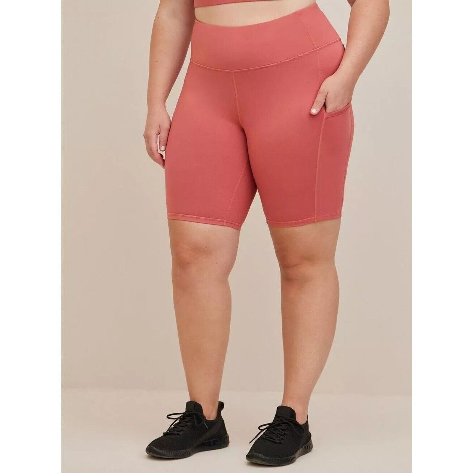 Other Torrid 0 L 12 Happy Camper Super Soft Pink Bike Shorts Size 34" / US 12 / IT 48 - 5 Thumbnail