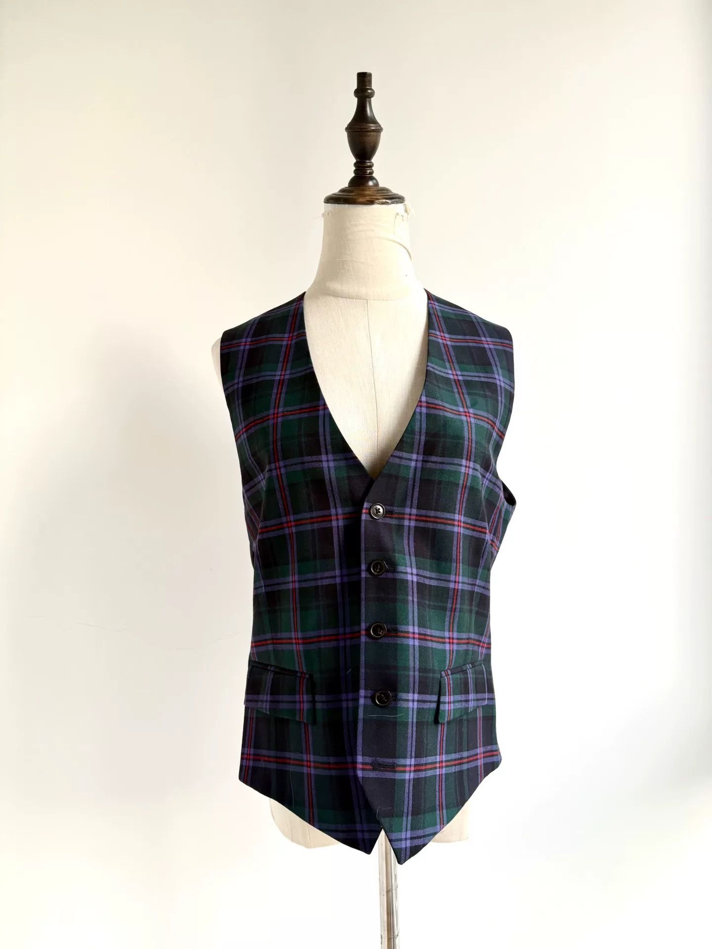 Vivienne Westwood vivienne westwood green purple check vest Size L / US 10 / IT 46 - 1 Thumbnail