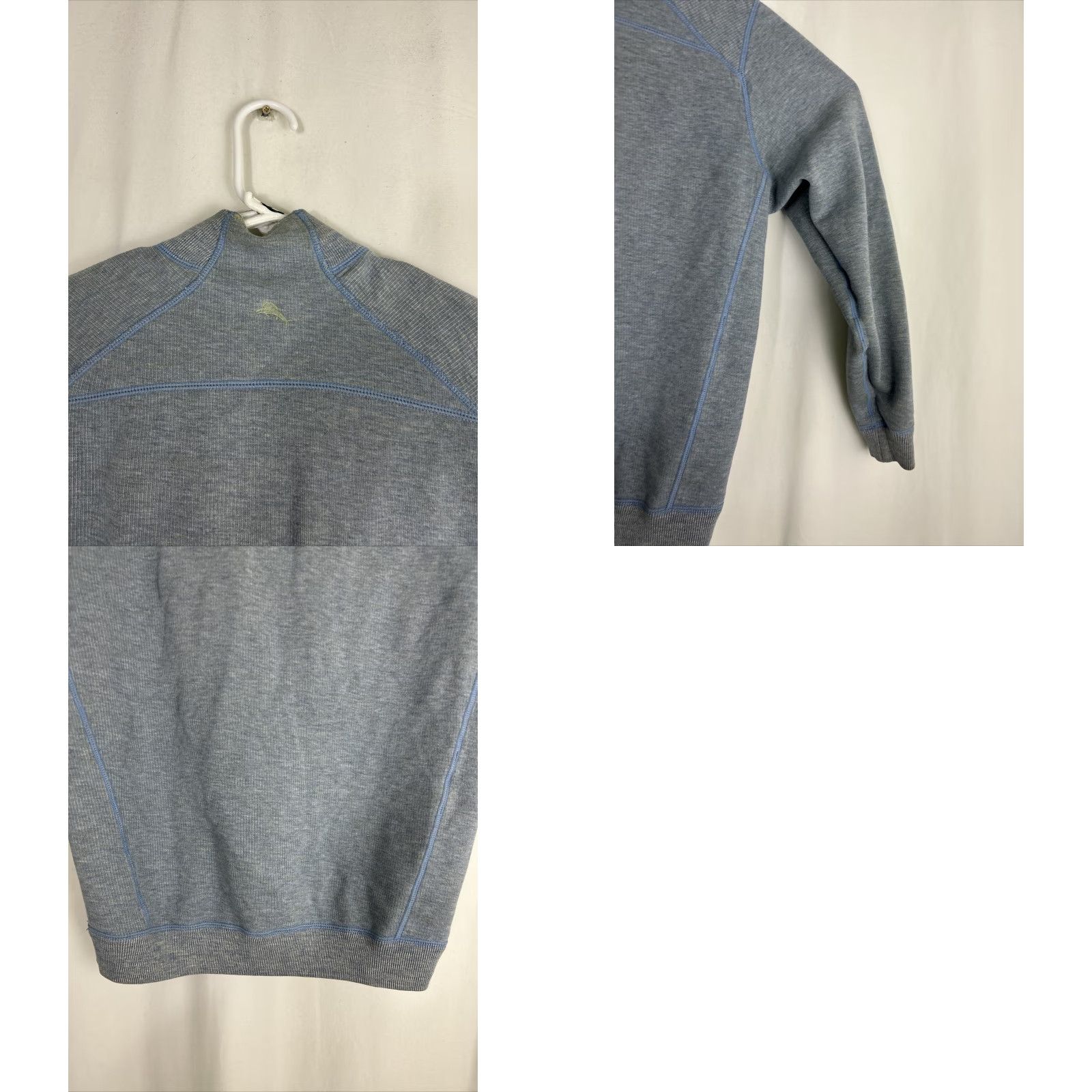 Tommy Bahama Tommy Bahama Mens Medium 1/4 Zip Reversible Pullover Sweater Long Sleeve Cotton Size US M / EU 48-50 / 2 - 11 Thumbnail