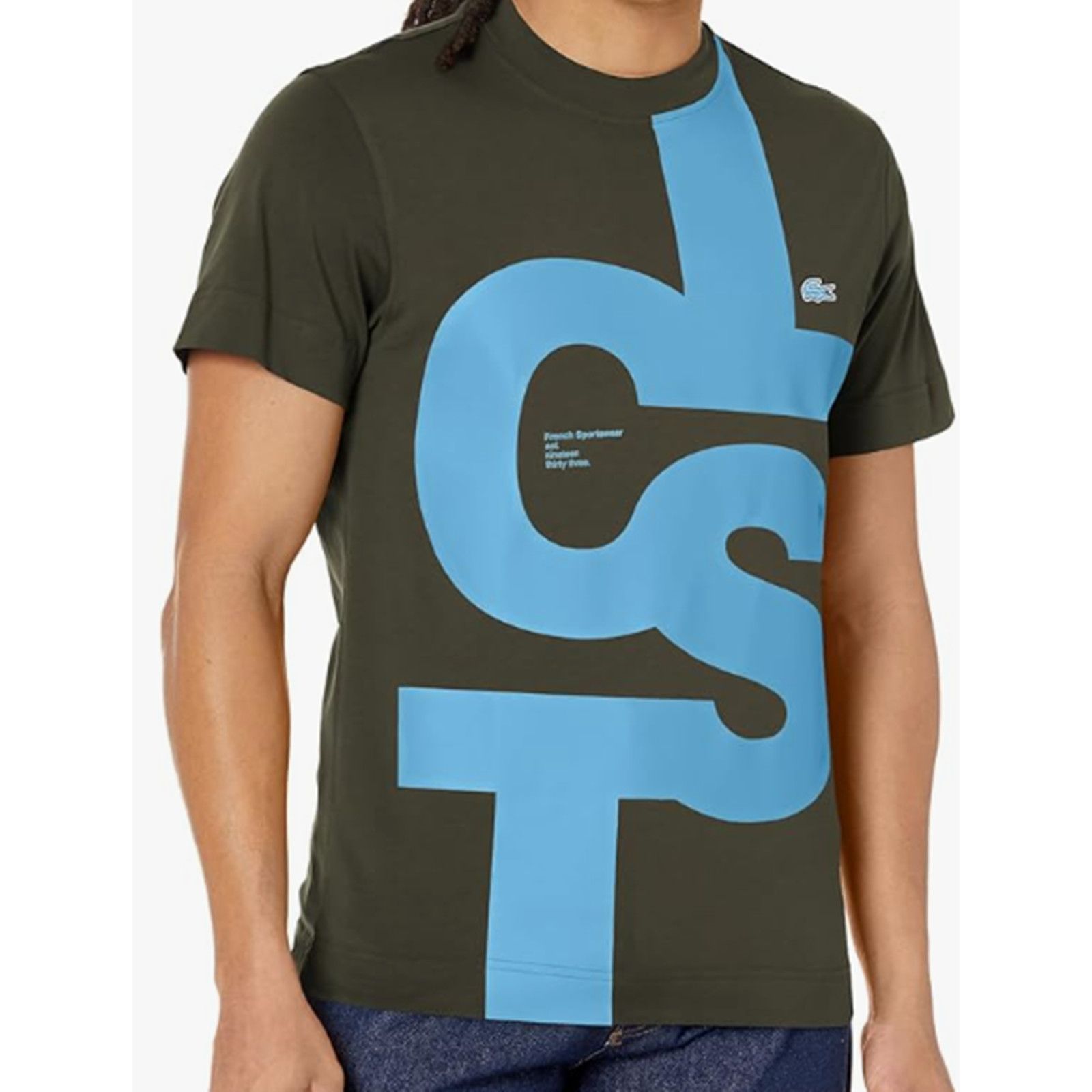 Lacoste Lacoste Men's Regular Fit Lettering Cotton T-Shirt Baobab L Size US L / EU 52-54 / 3 - 1 Thumbnail