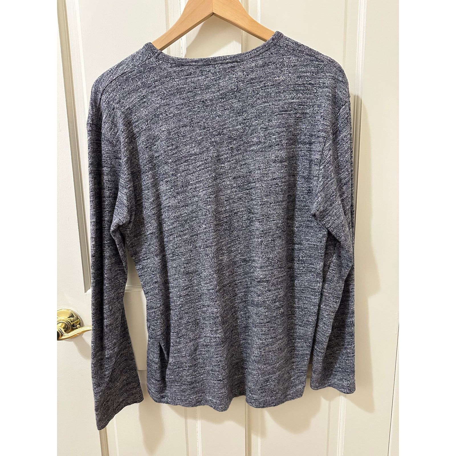 Our Legacy Our Legacy Blue Gray Marled Long Sleeve Crew Tee Shirt S Size US S / EU 44-46 / 1 - 2 Thumbnail