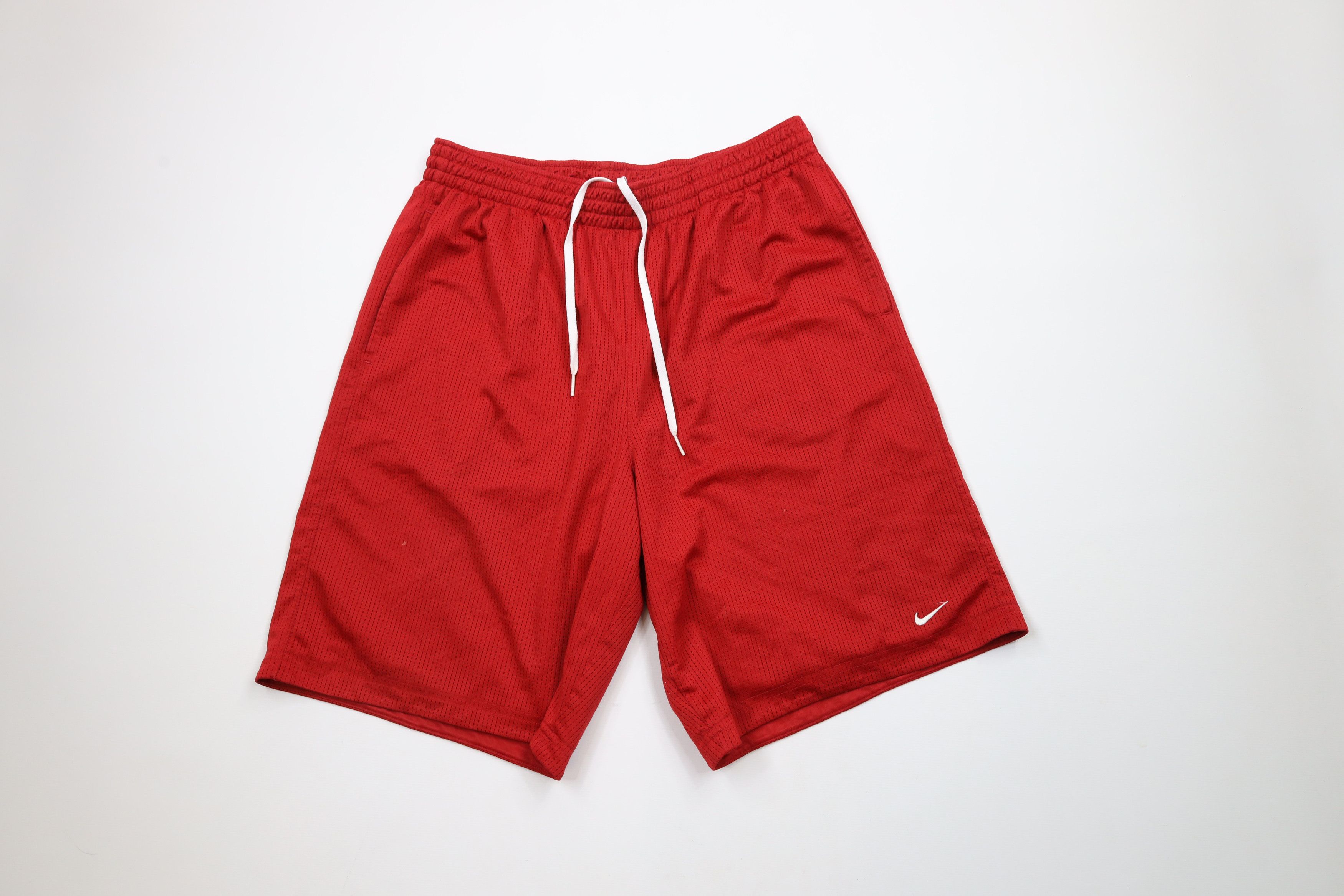 Nike × Vintage Vintage 90s Nike Mini Swoosh Mesh Basketball Gym Shorts Size US 34 / EU 50 - 1 Thumbnail
