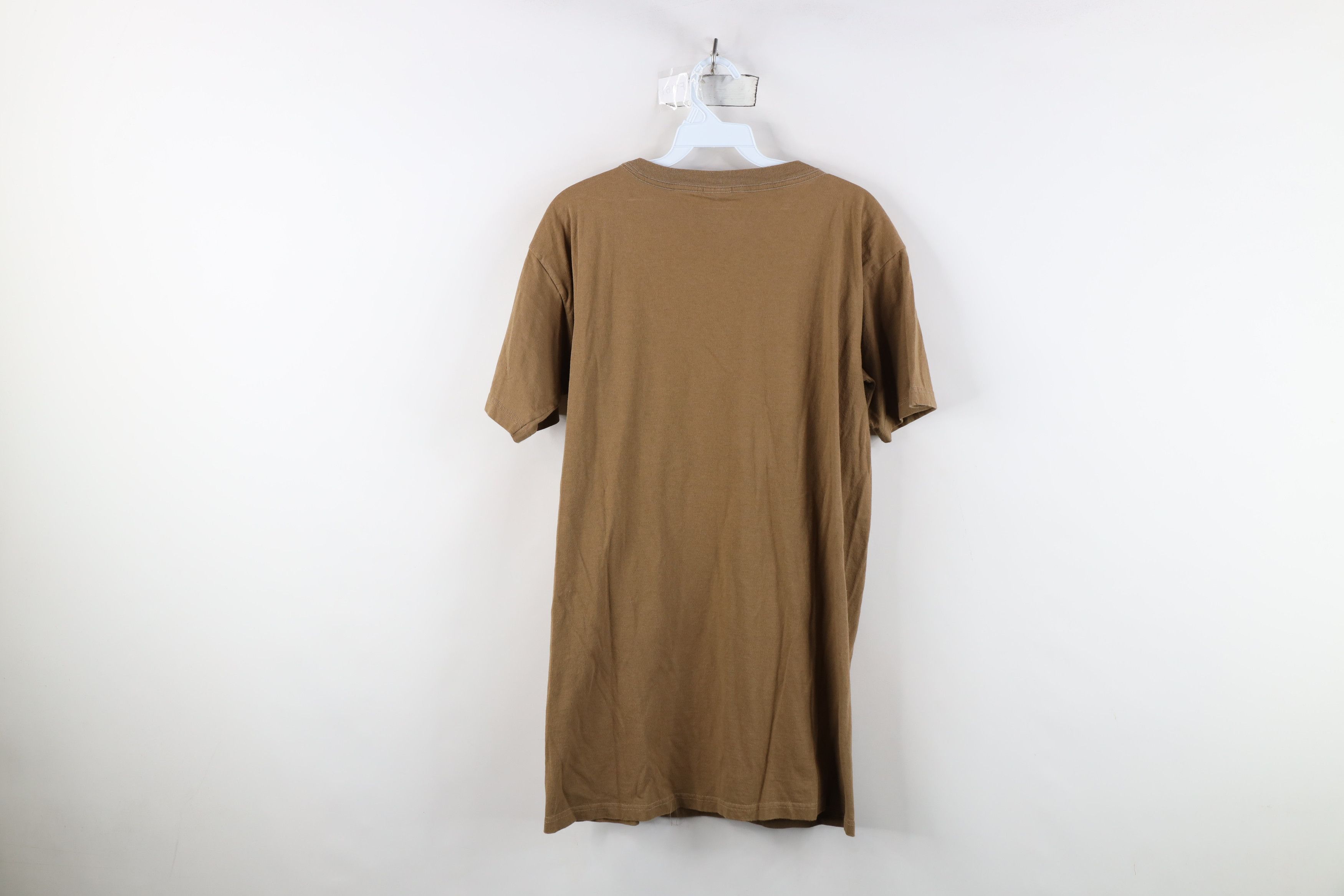 Vintage Vintage 90s Streetwear Blank Short Sleeve T-Shirt Brown USA Size US L / EU 52-54 / 3 - 10 Thumbnail