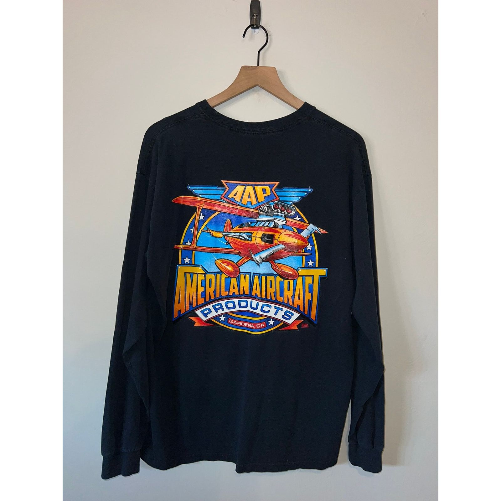 Gildan Vintage Airplane Shirt AAP American Aircraft Products Tee XL Size US XL / EU 56 / 4 - 5 Thumbnail