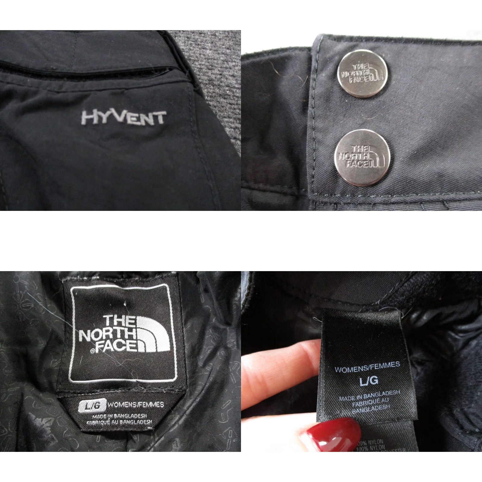 The North Face VINTAGE The North Face Pants Women L Snow Insulated Nylon Hyvent Black 30 in Inseam Snow Pants Womens L Size 36" / US 14 / IT 50 - 8 Thumbnail
