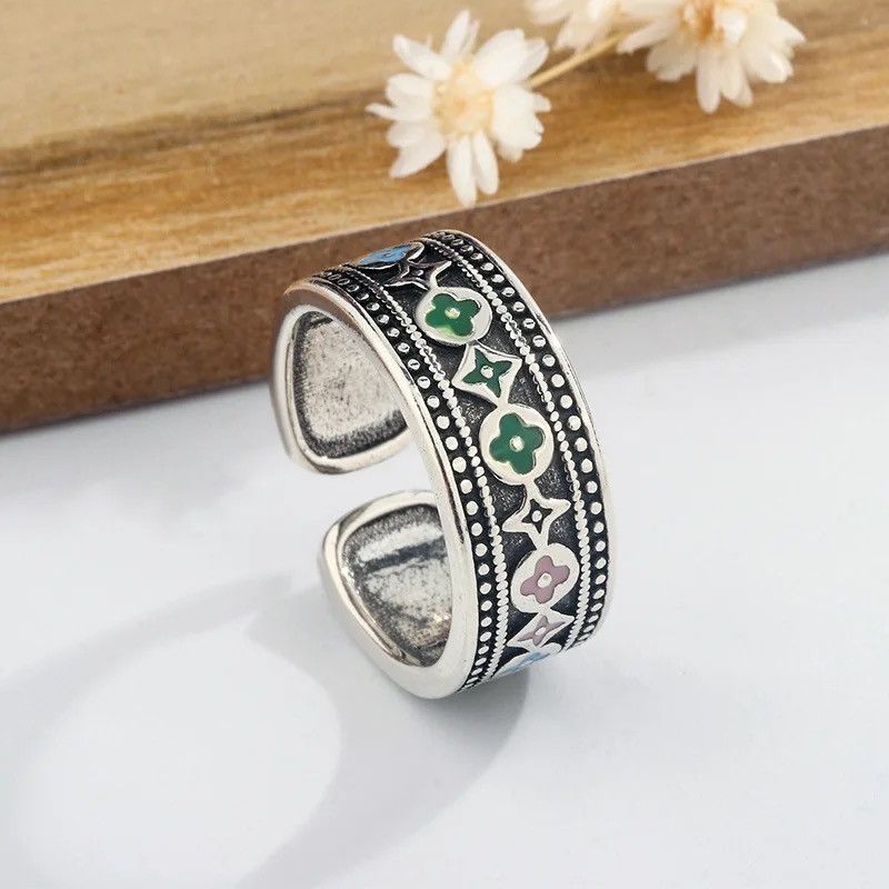 Jewelry Creative Trendy Flower Ring Size ONE SIZE - 4 Thumbnail