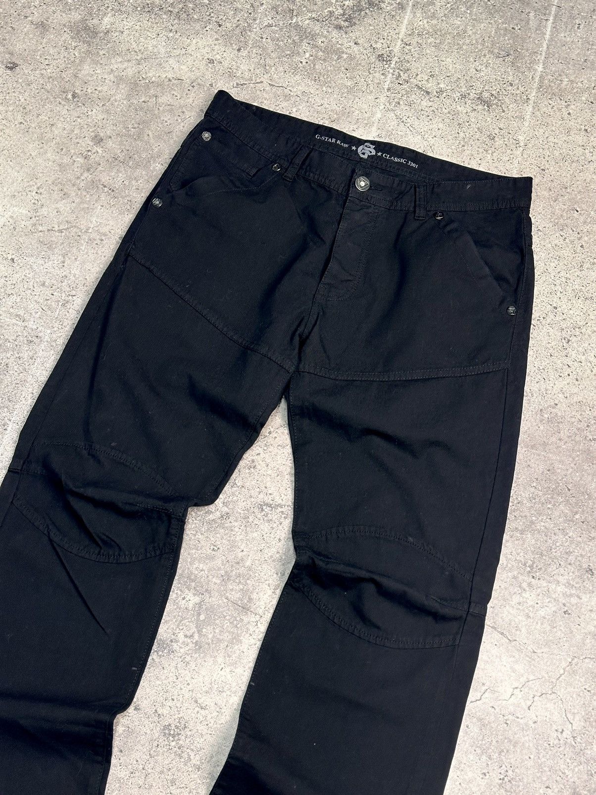 G-Star G-Star raw black denim pants carpenter y2k tech style Size US 34 / EU 50 - 4 Thumbnail