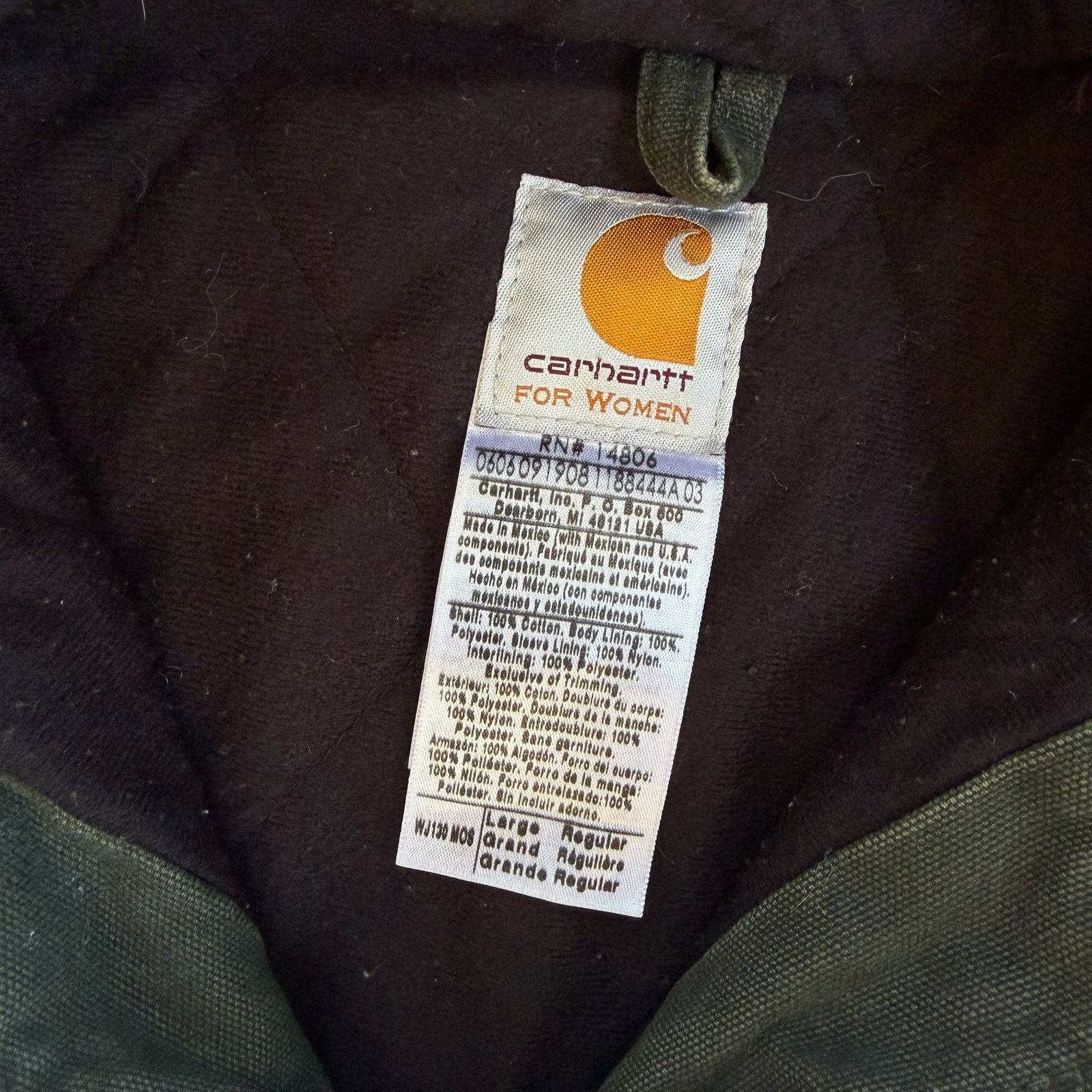 Carhartt × Vintage Carhartt WOMENS WJ130 MOS green work wear jacket Size US L / EU 52-54 / 3 - 4 Thumbnail