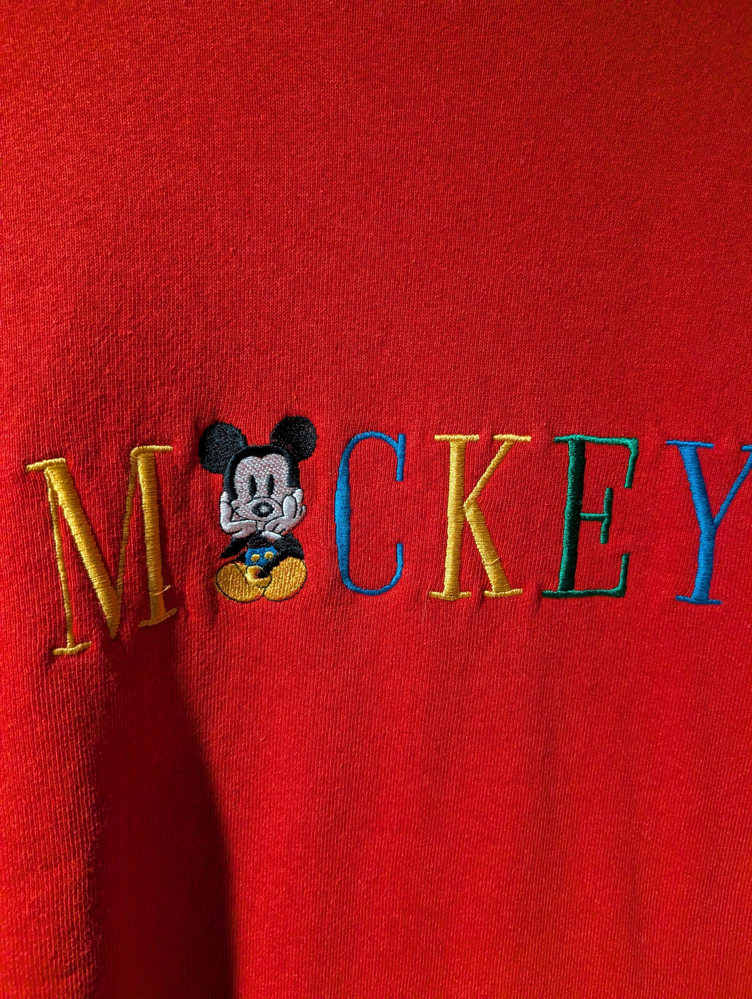 Disney Vintage 90s Mickey Mouse & CO Spell Out Large Sweatshirt Size US L / EU 52-54 / 3 - 2 Thumbnail