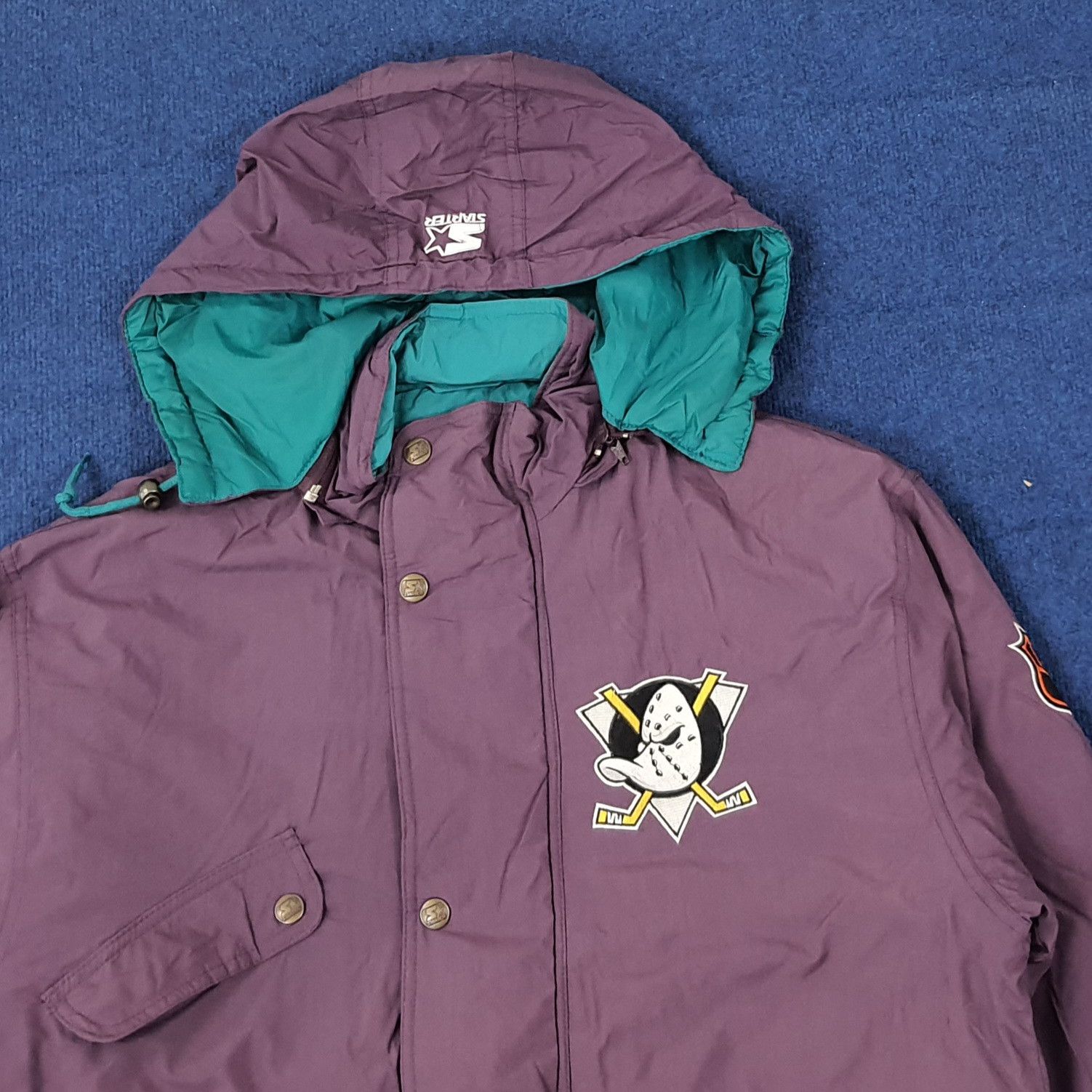 Starter Vintage Starter NHL Anaheim Ducks Team Hockey Jacket C245N19 Size US XL / EU 56 / 4 - 2 Thumbnail