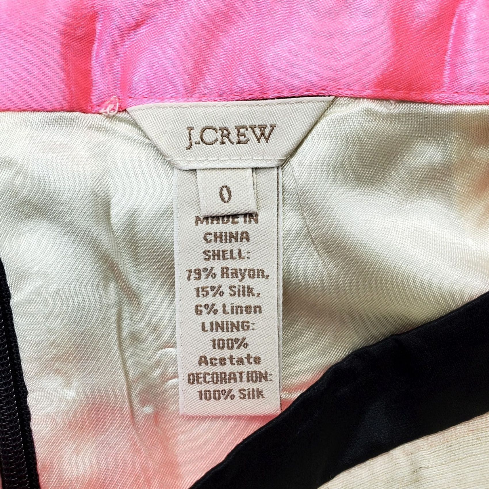 J.Crew J.CREW Pencil Skirt Womens 0 Multicolor Rayon Blend Lightweight Back Zip Midi Casual Waist 14.25 Length 20.75 Womens Size 0 Hat? Size 25" / US 0 / IT 36 - 5 Thumbnail