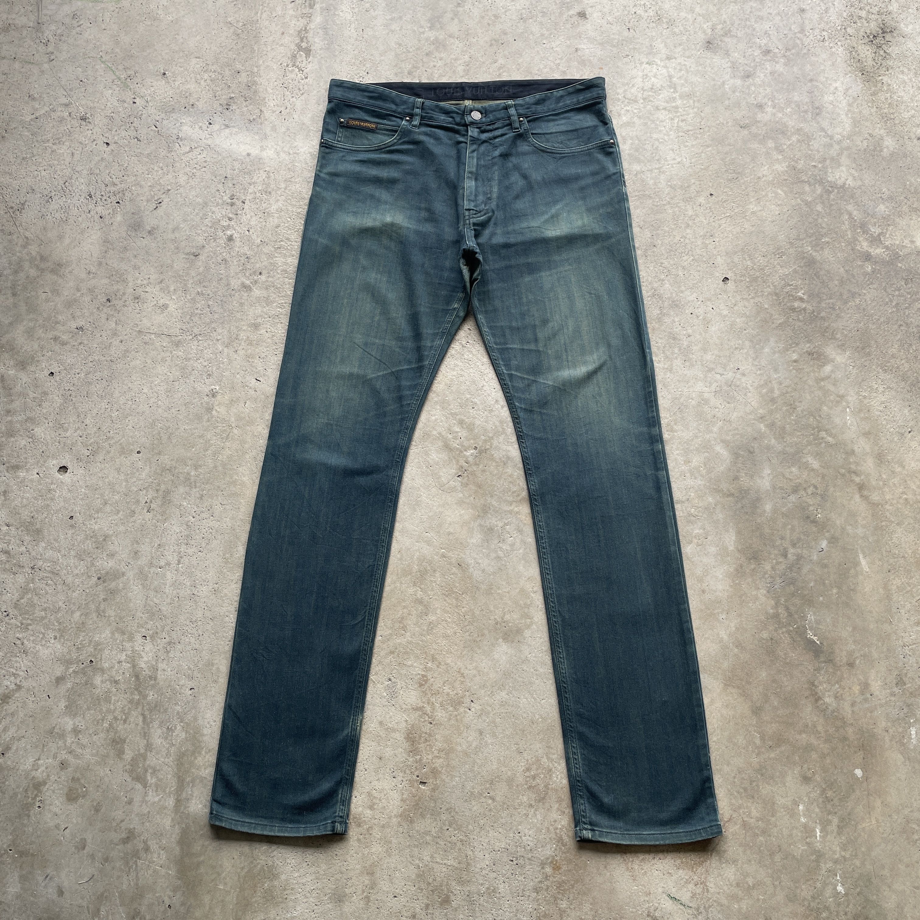 Louis Vuitton W34 VINTAGE LOUIS VUITTON (LV) FADED DENIM PANTS JEANS Size US 34 / EU 50 - 3 Thumbnail