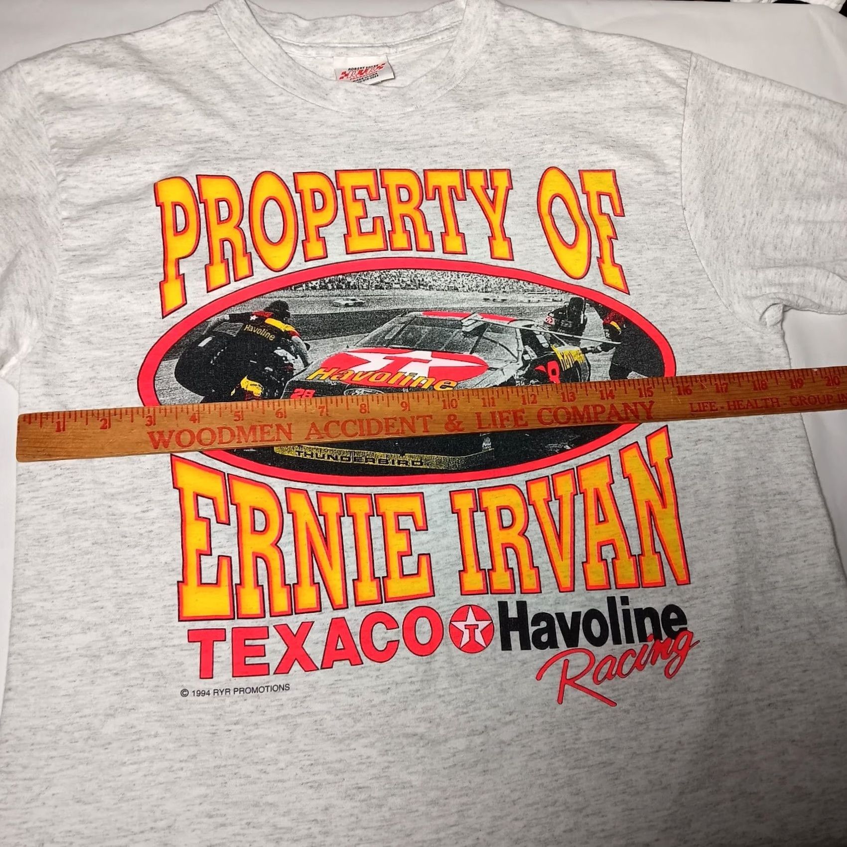 NASCAR VINTAGE NASCAR Ernie Irvan Shirt M Robert Yates Gray Race T Size US M / EU 48-50 / 2 - 5 Thumbnail